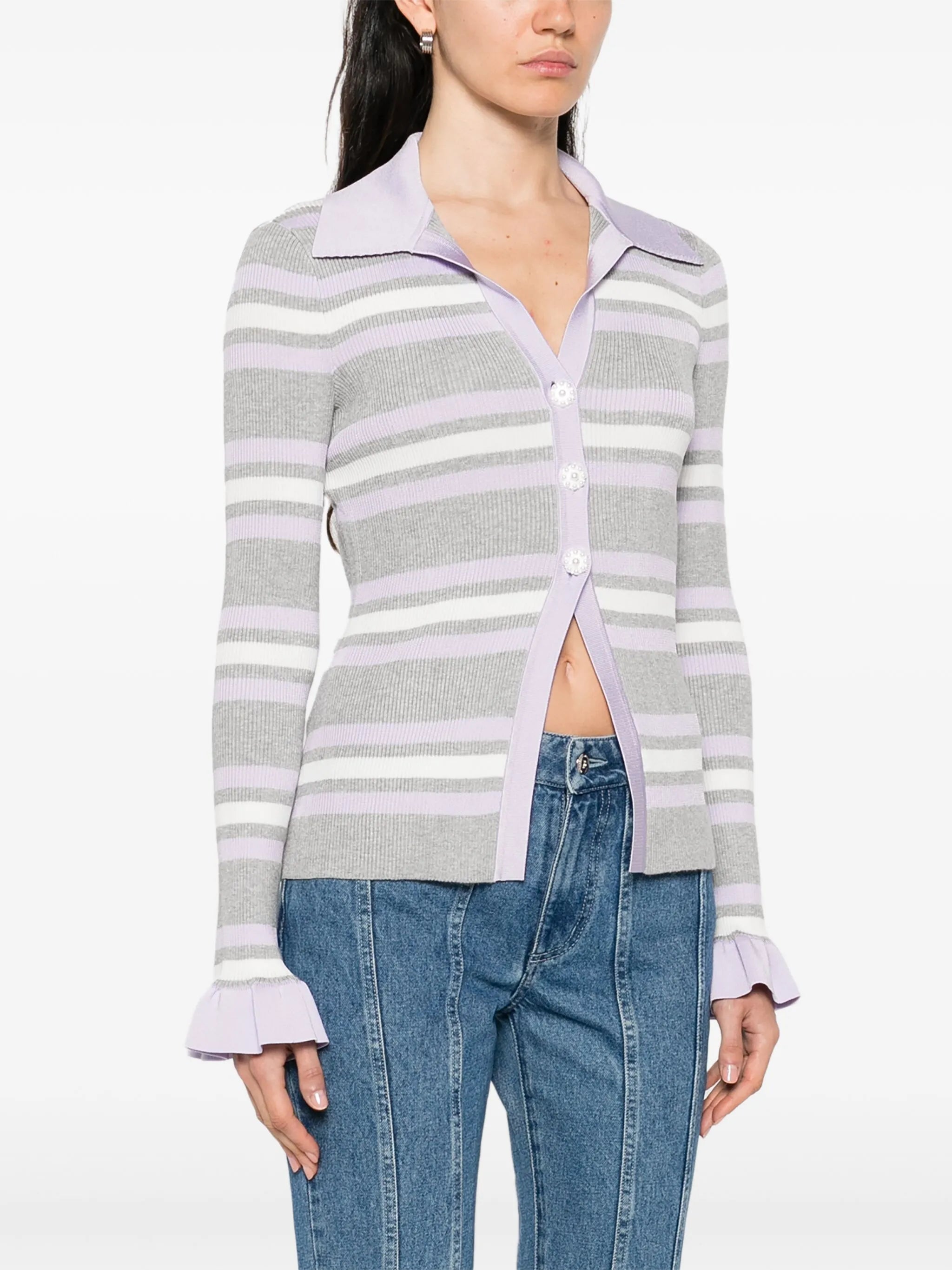 striped cardigan