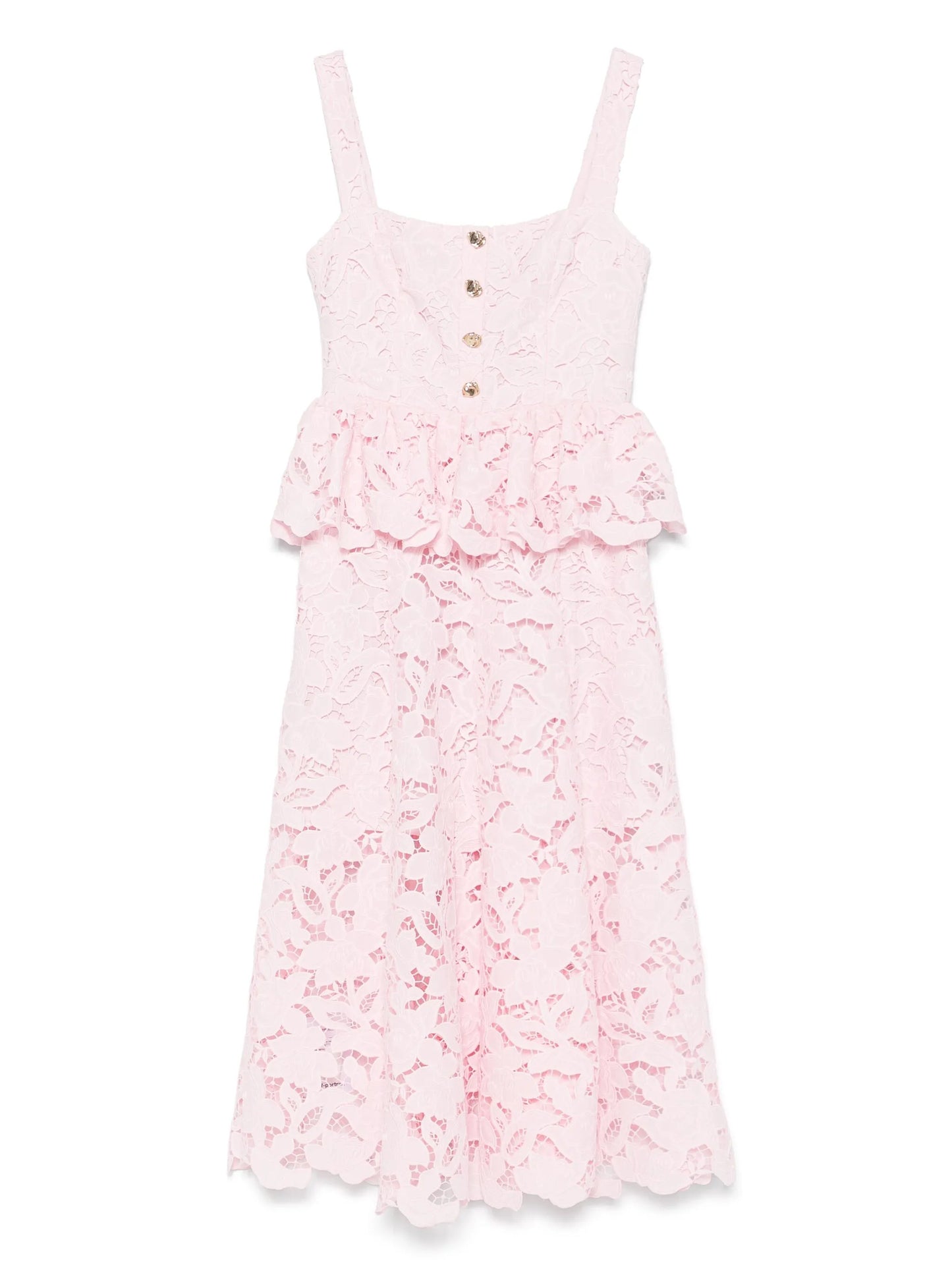 floral-lace midi dress