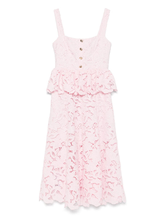floral-lace midi dress