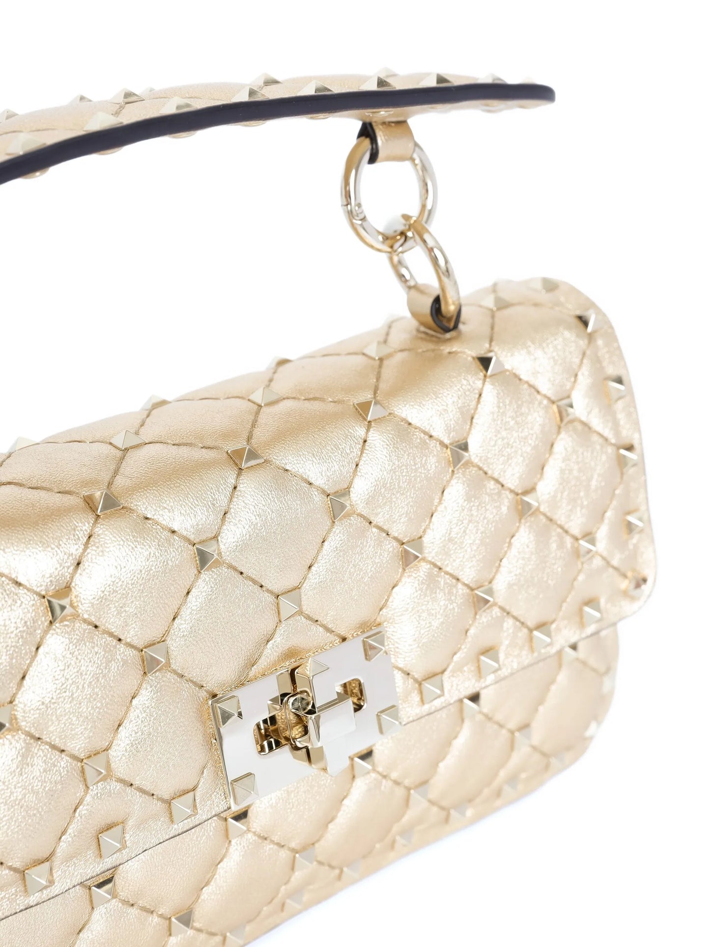 RockstudSpike small laminated nappa bag