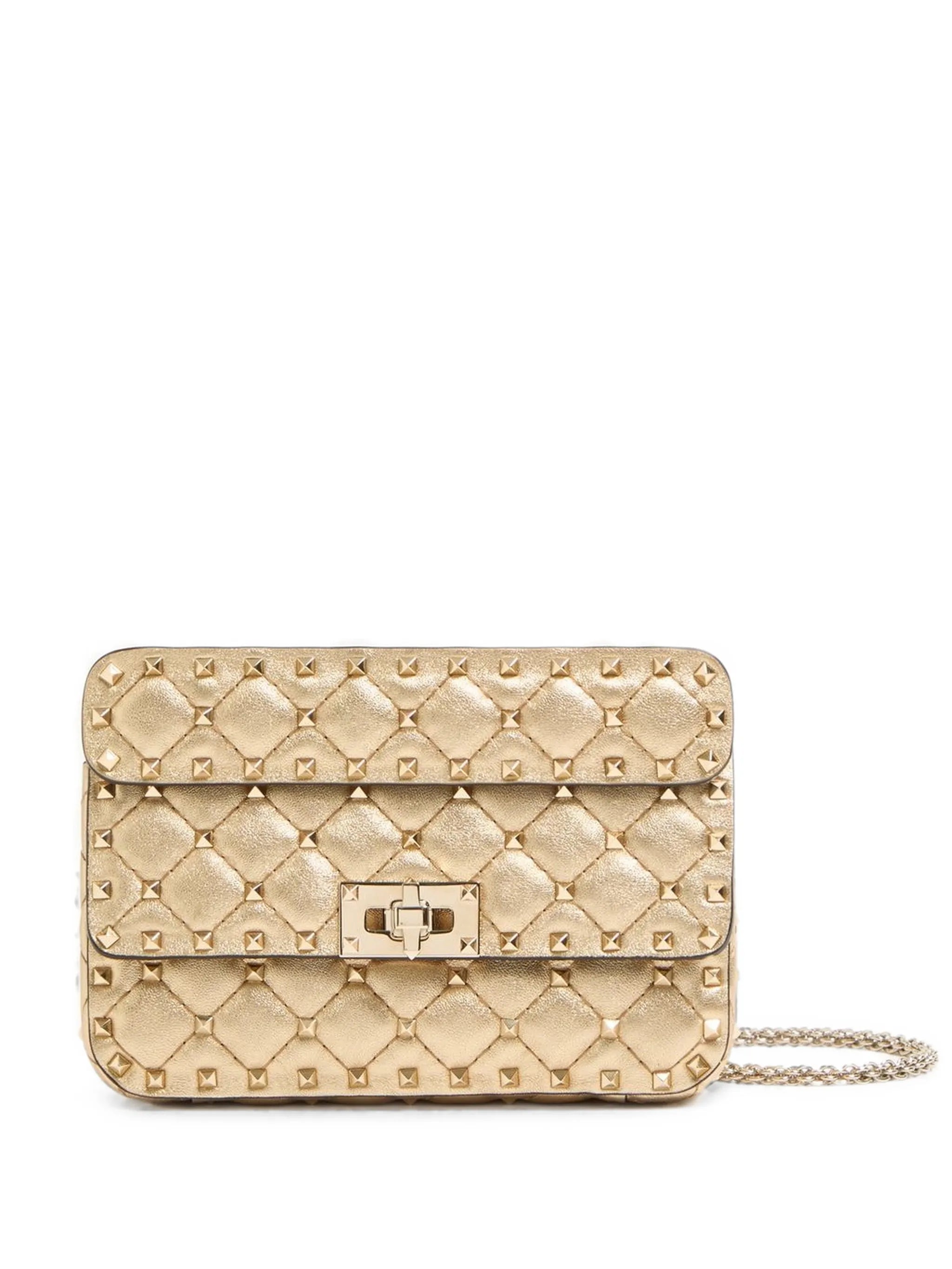 Valentino Garavani RockstudSpike small laminated nappa bag