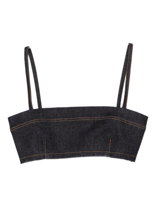 denim cropped top