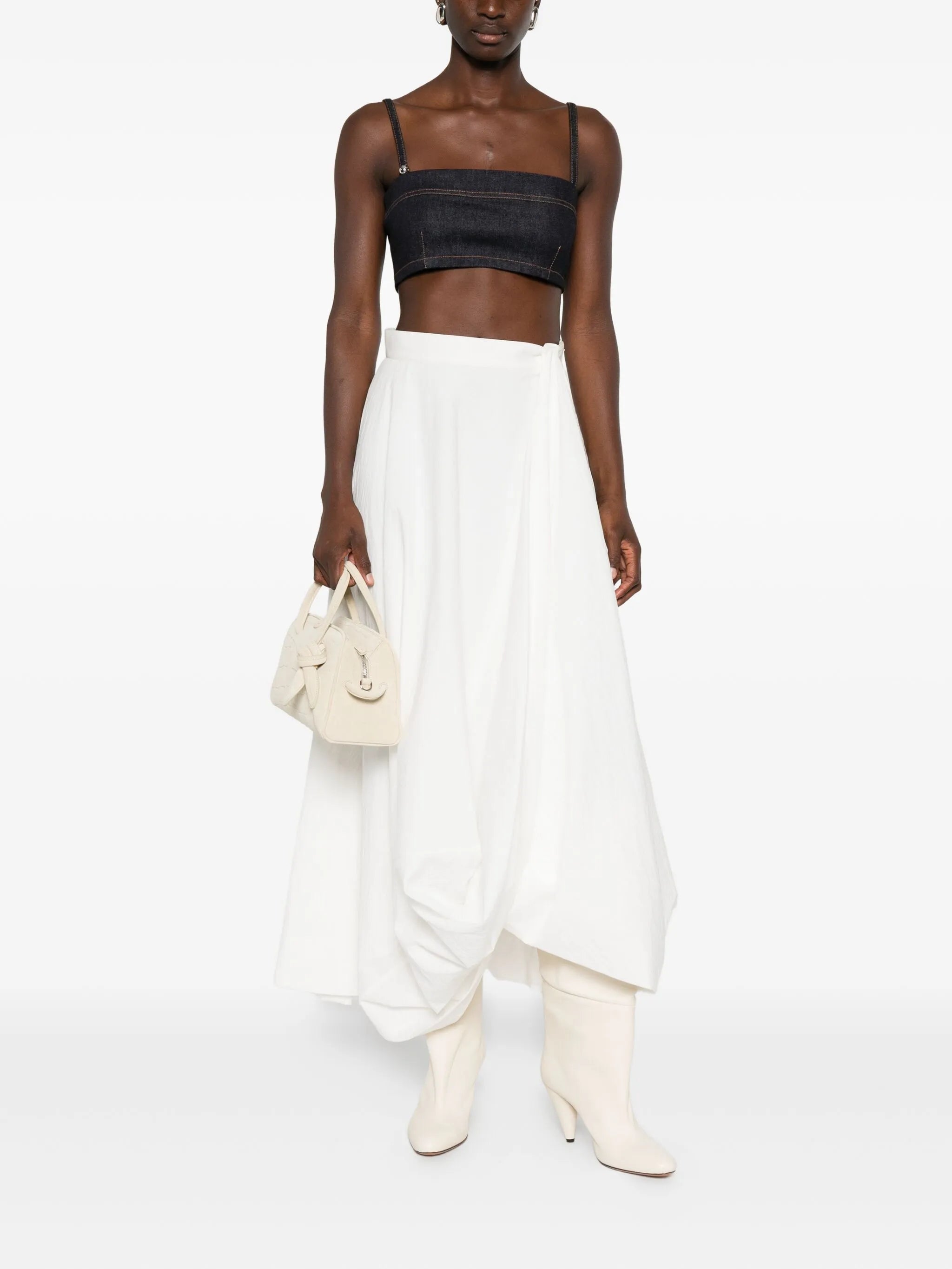 The Bisou de-Nîmes denim bandeau top