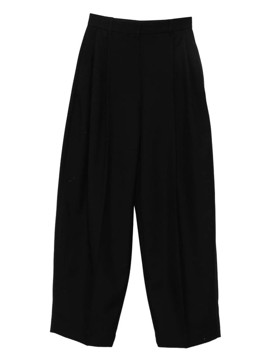 pleated-front trousers