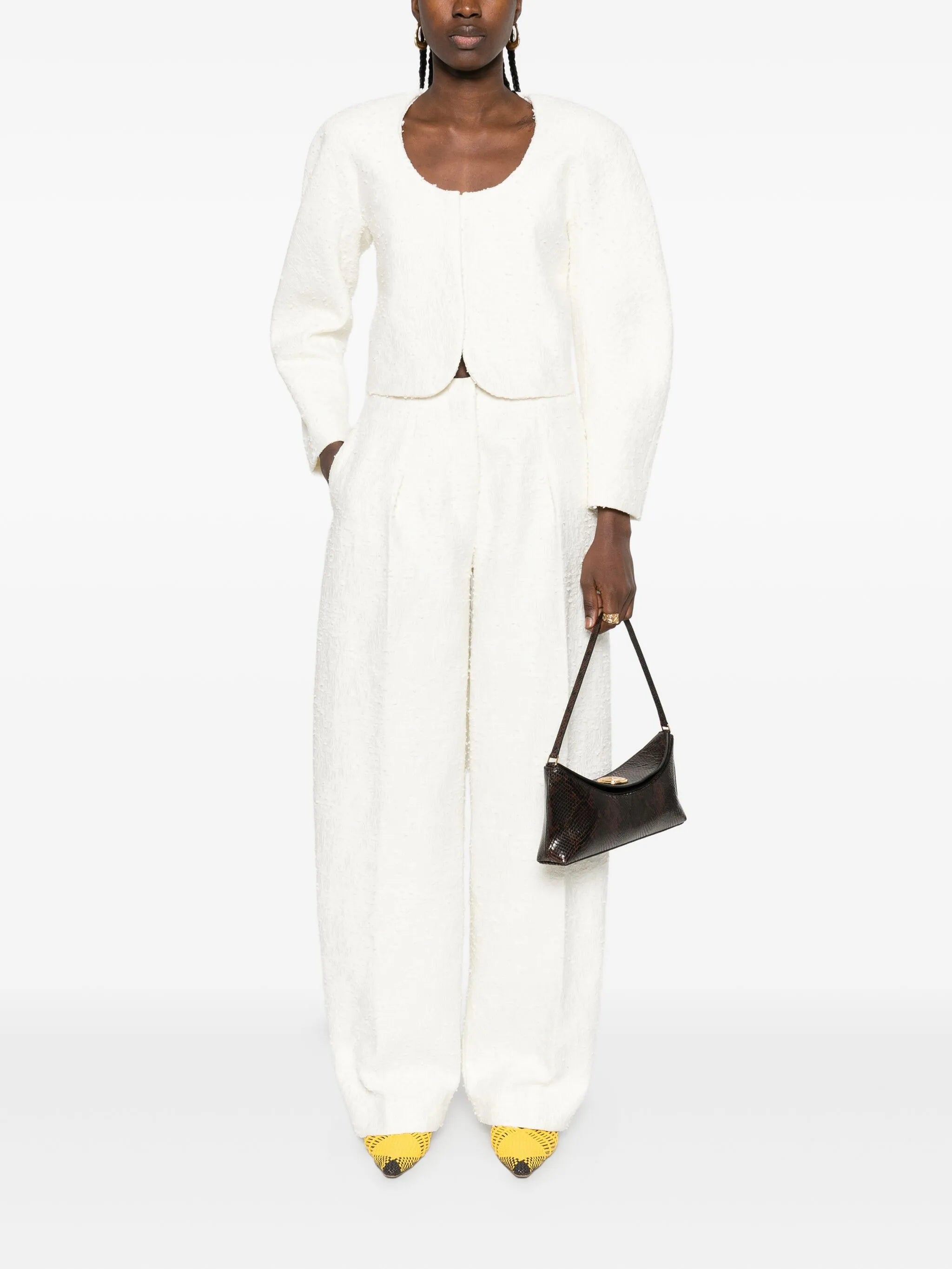 Le Curvo tweed trousers