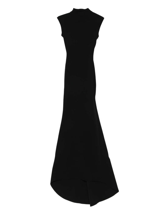 high-neck maxi dress