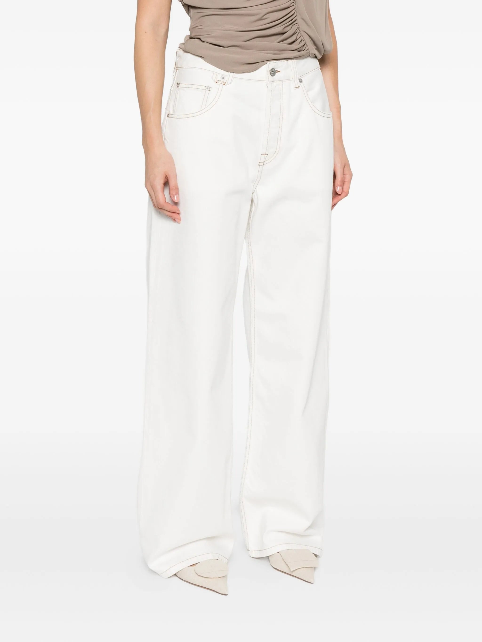 Le De-Nimes wide-leg jeans