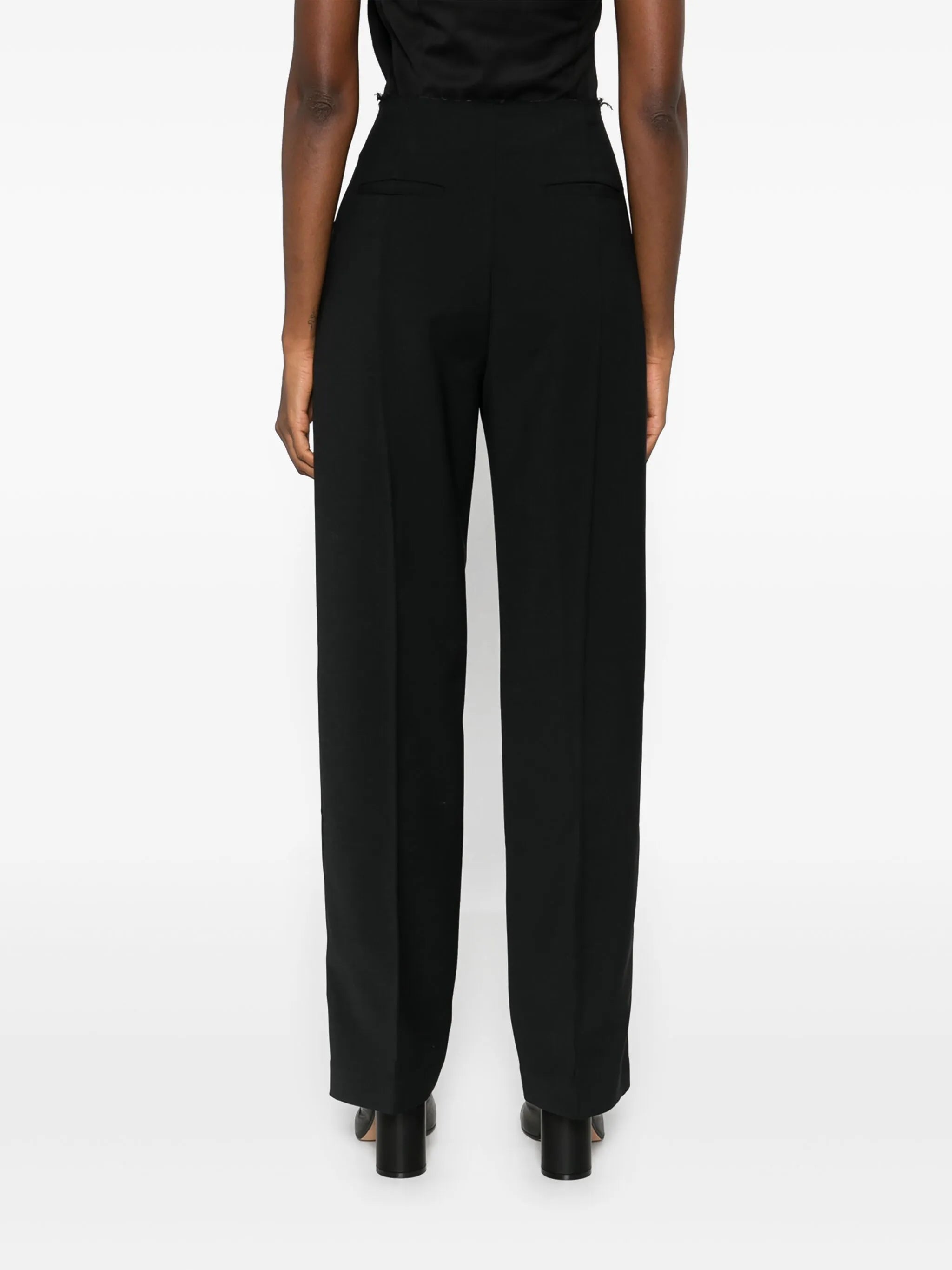 Zerobound raw-edge trousers