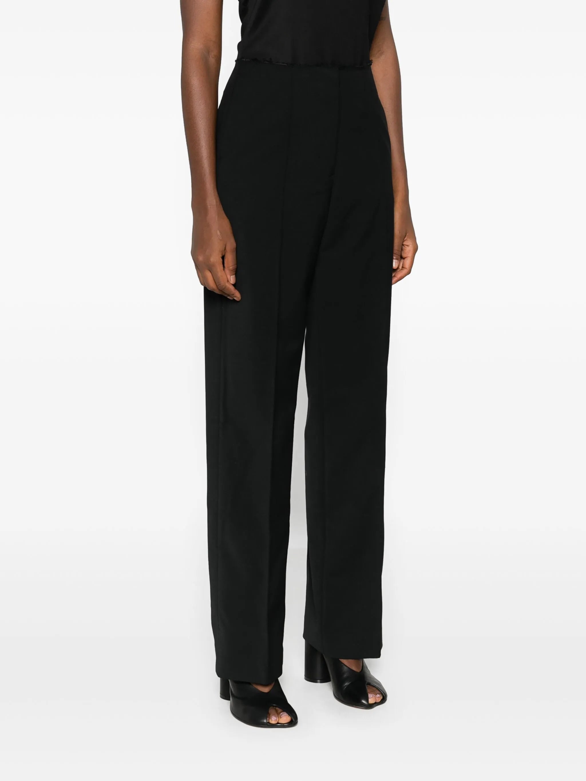 Zerobound raw-edge trousers