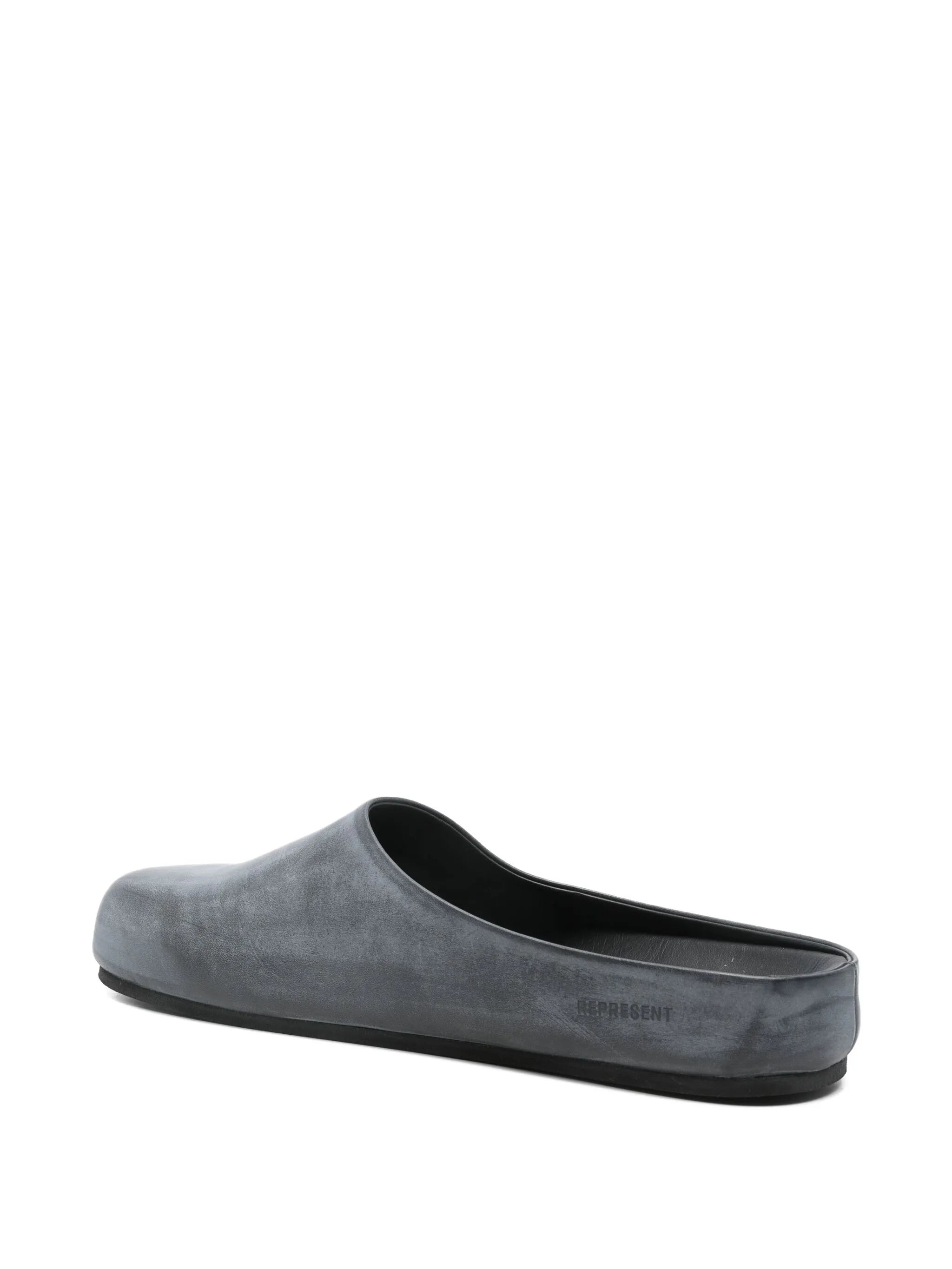 leather slip-on mules