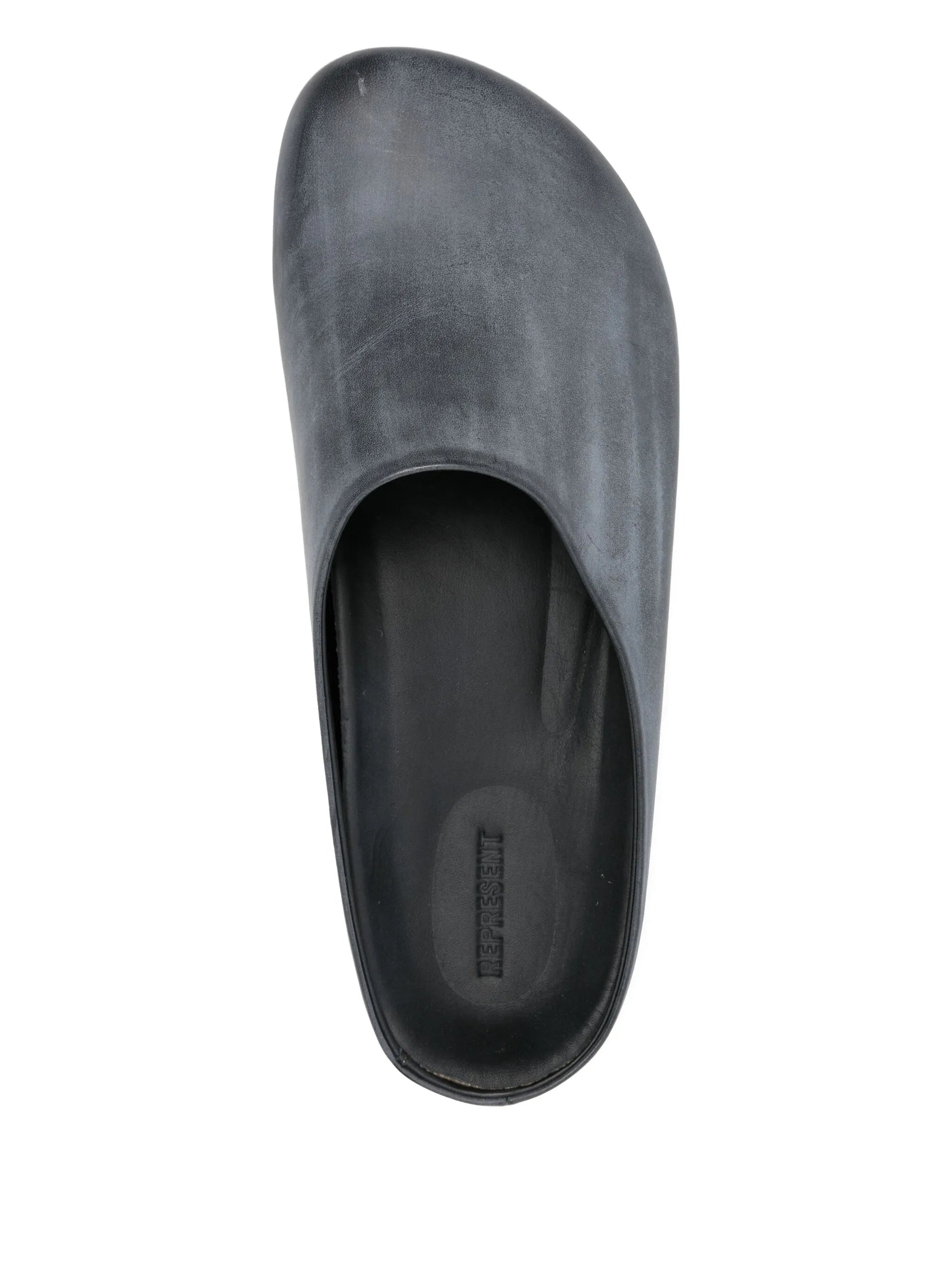 leather slip-on mules