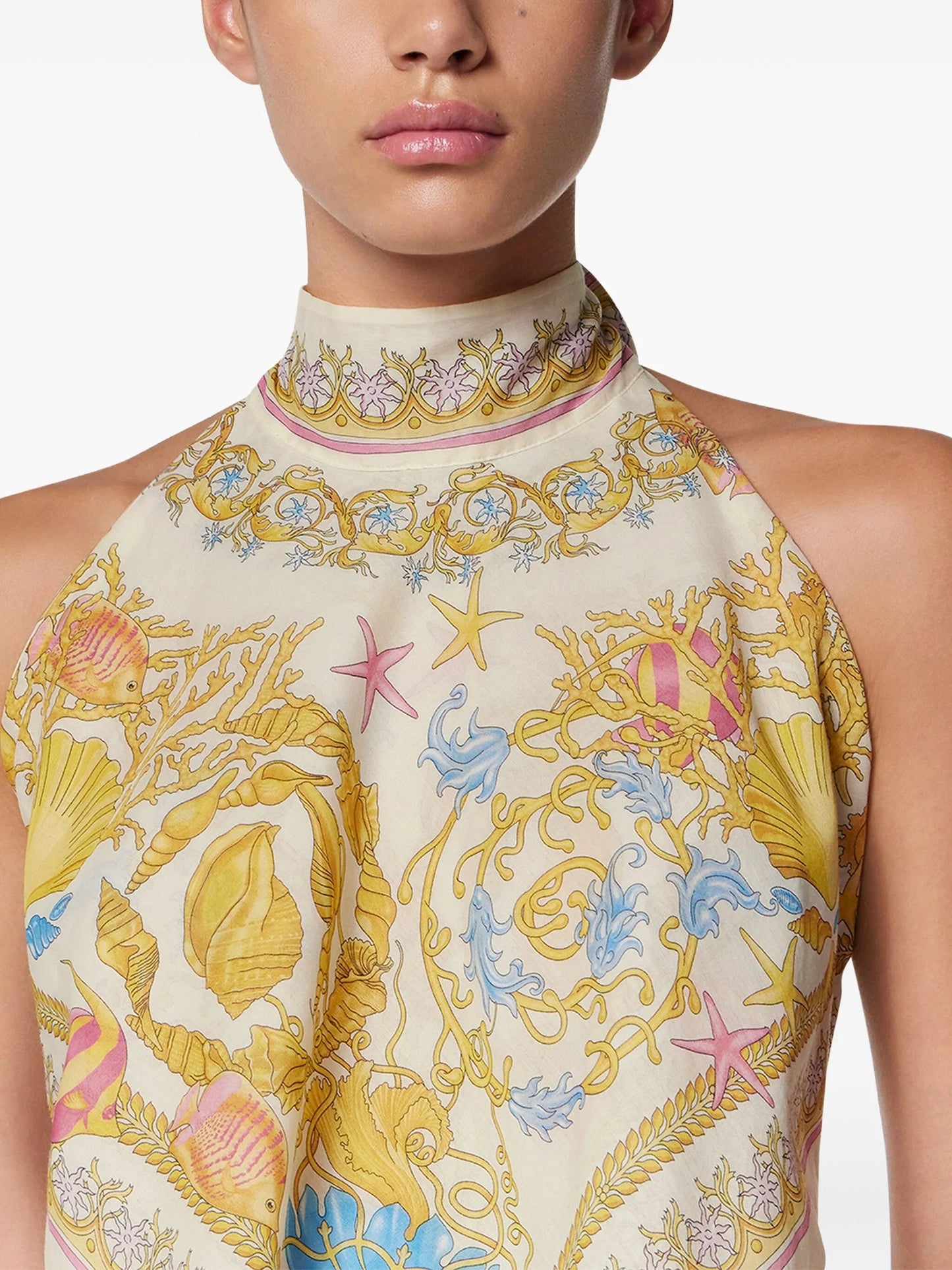 Underwater Barocco cover-up foulard top