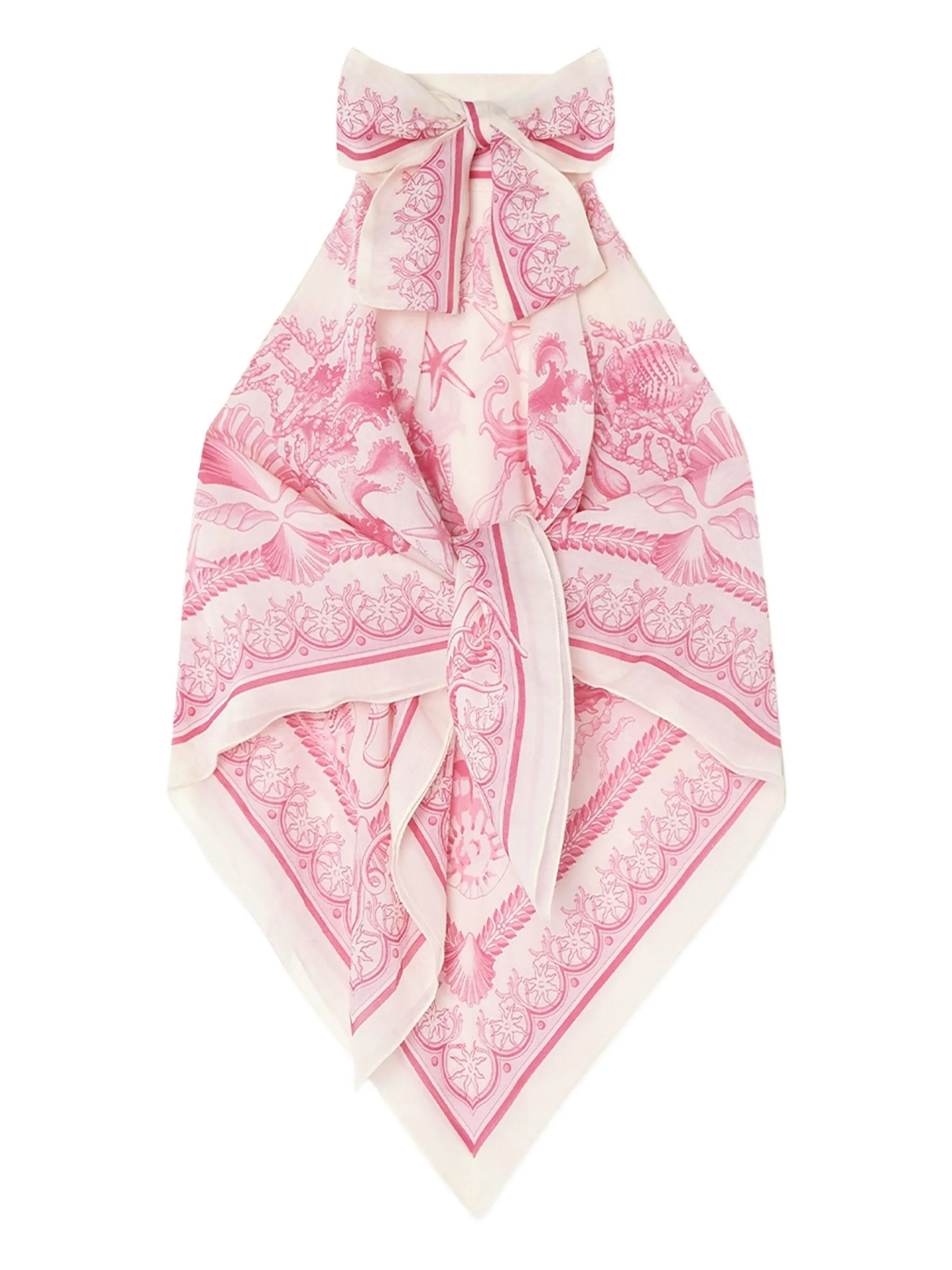 Underwater Barocco cover-up foulard top