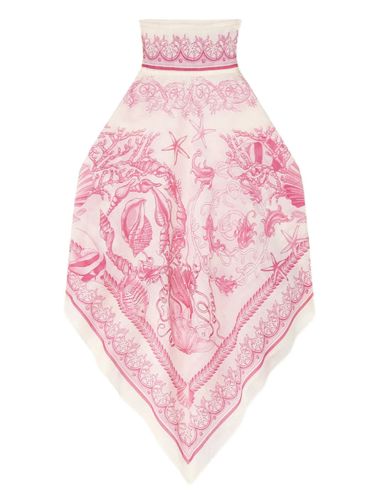 Underwater Barocco cover-up foulard top