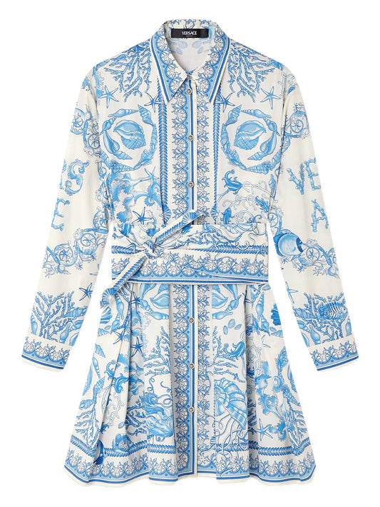 Underwater Barocco shirt dress