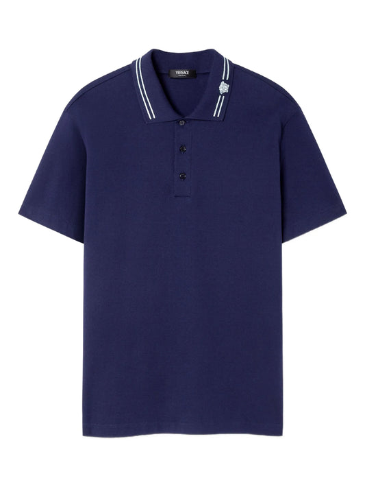 embroidered cotton polo shirt
