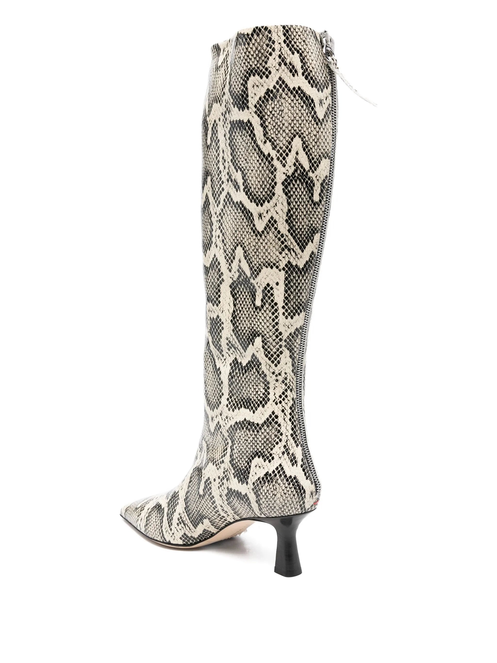 70mm Klea snake-print calf leather boots