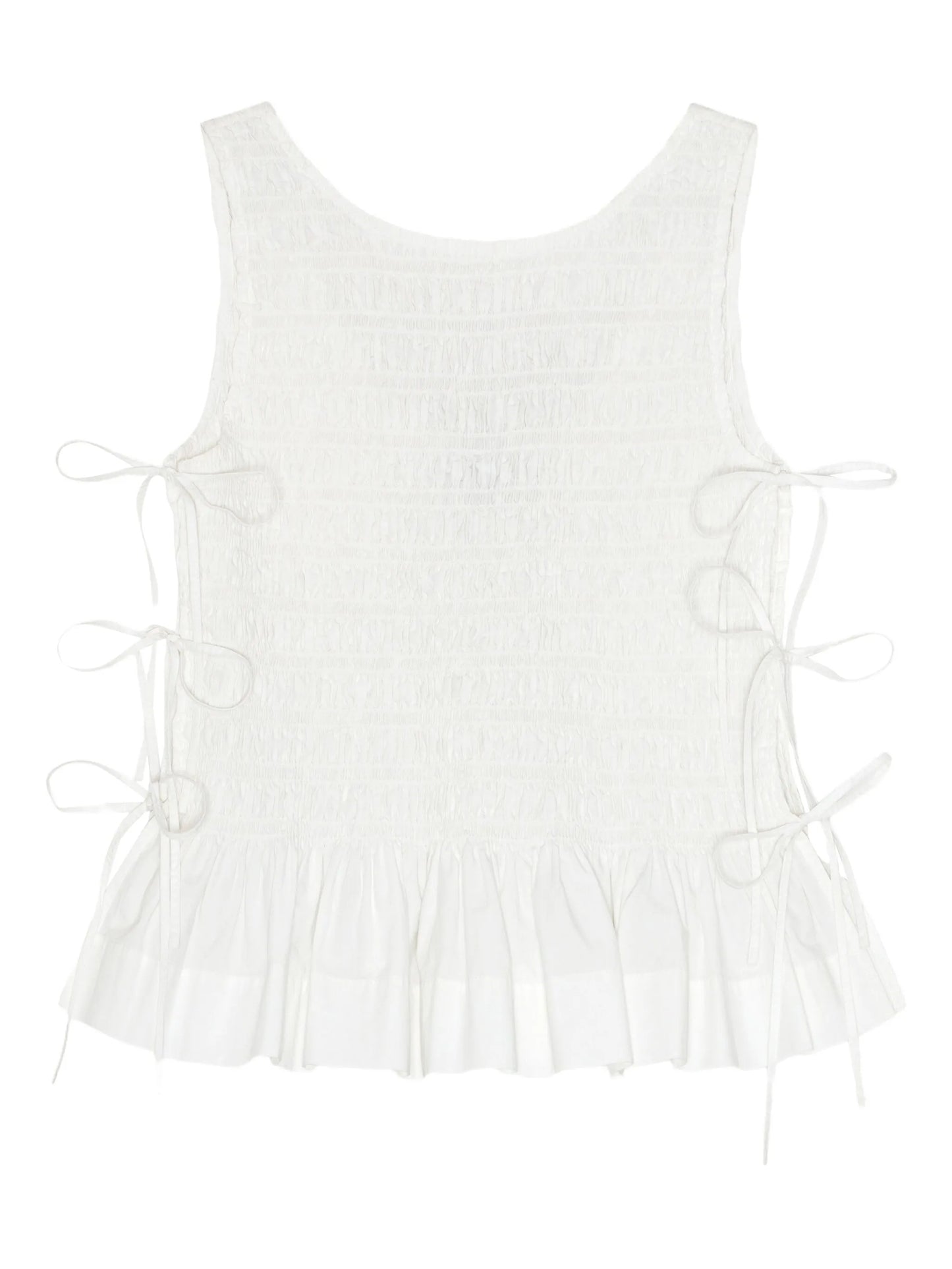 chambray seersucker top