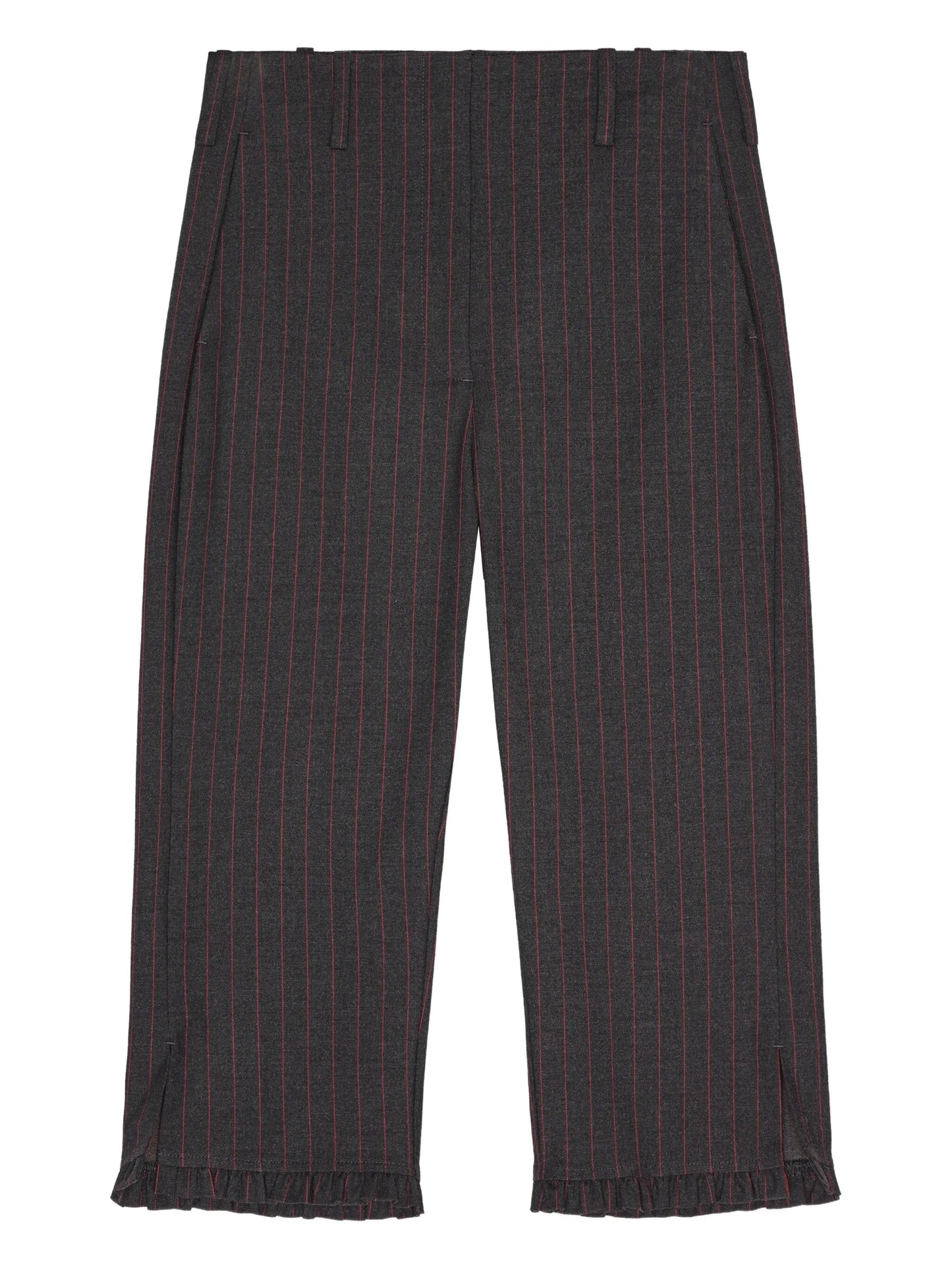 pinstriped trousers