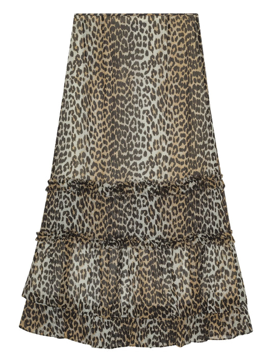 leopard-print skirt