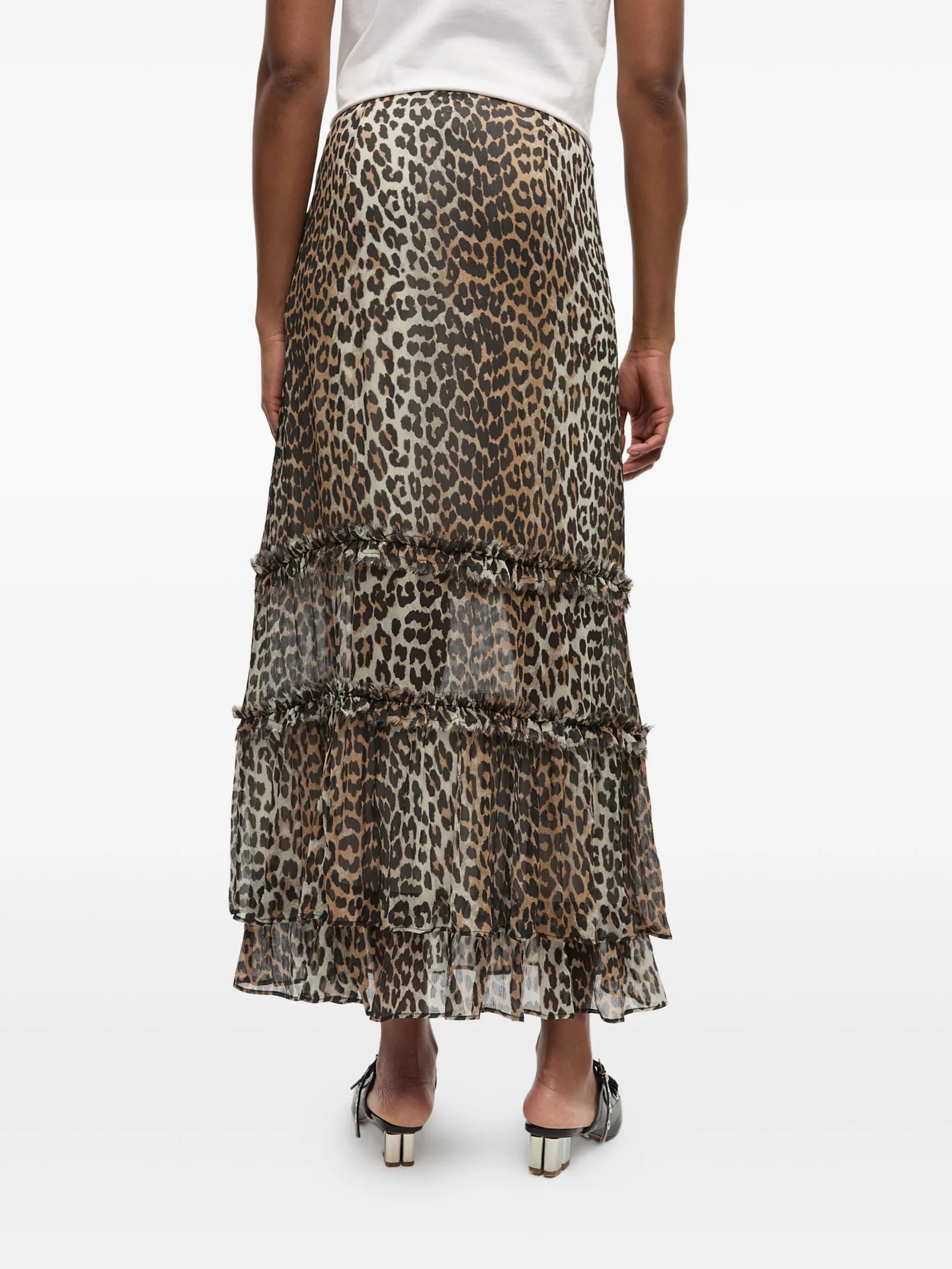 leopard-print maxi skirt