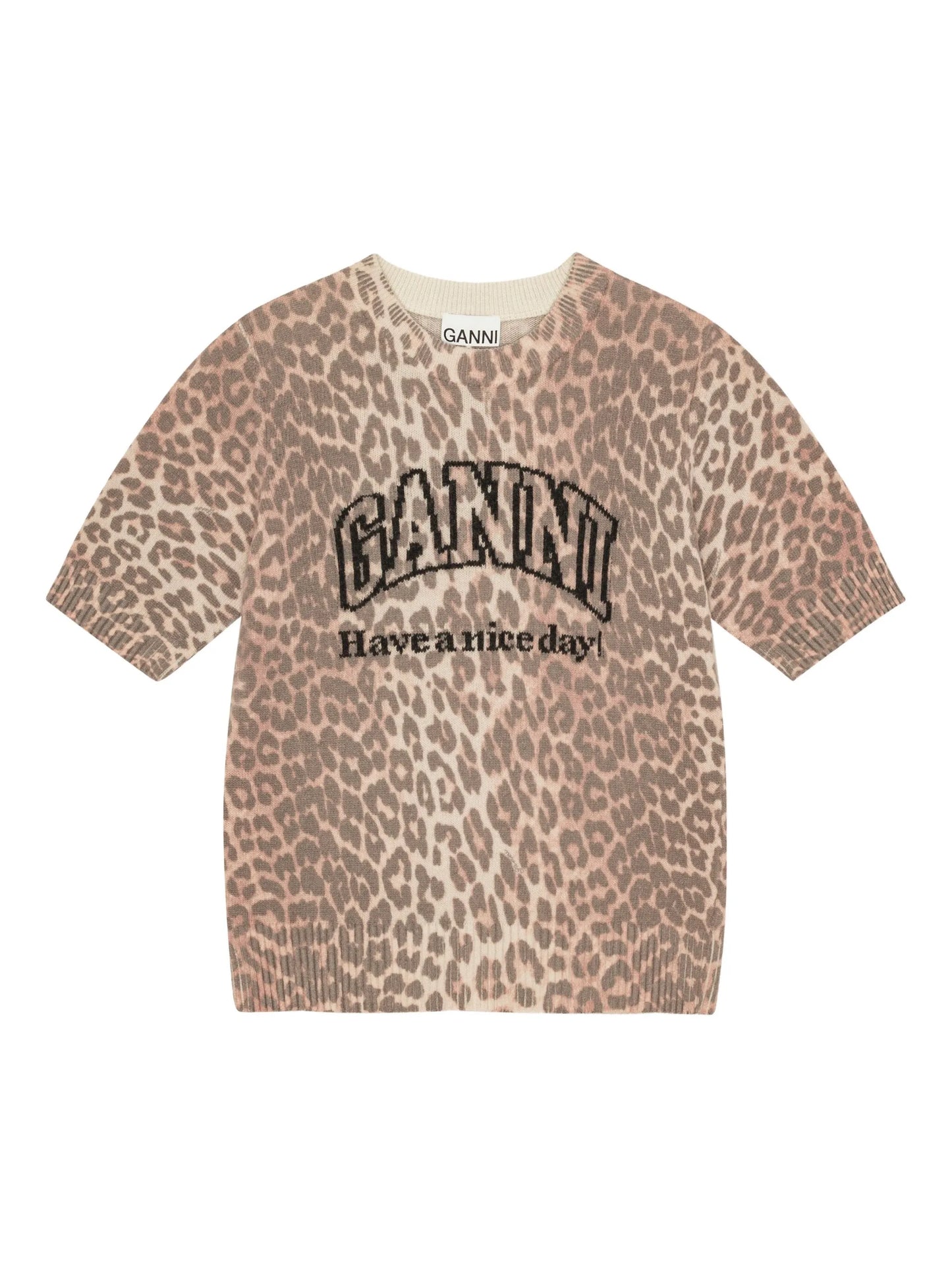 intarsia-knit logo T-shirt