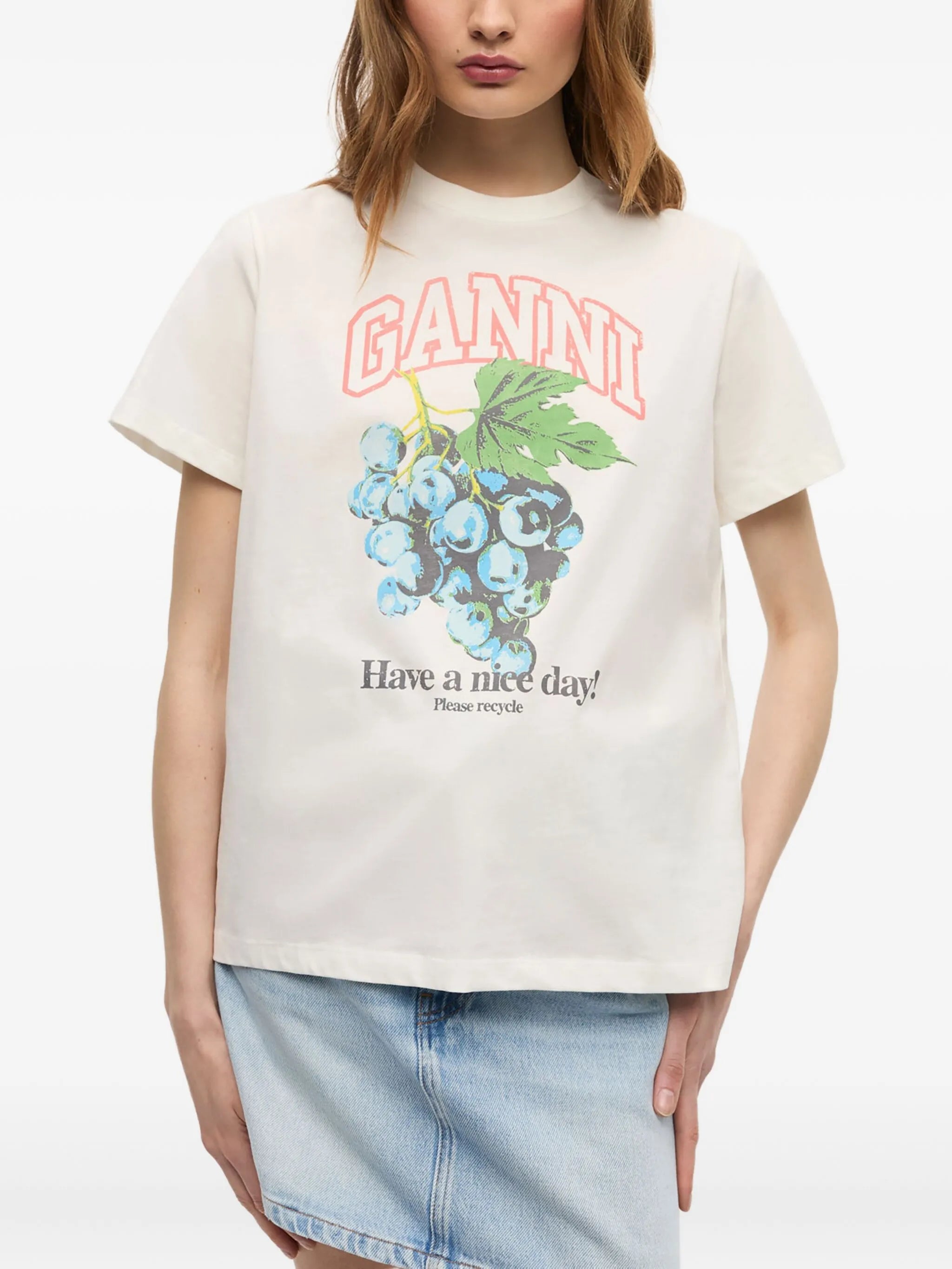 ivory grapes print T-shirt