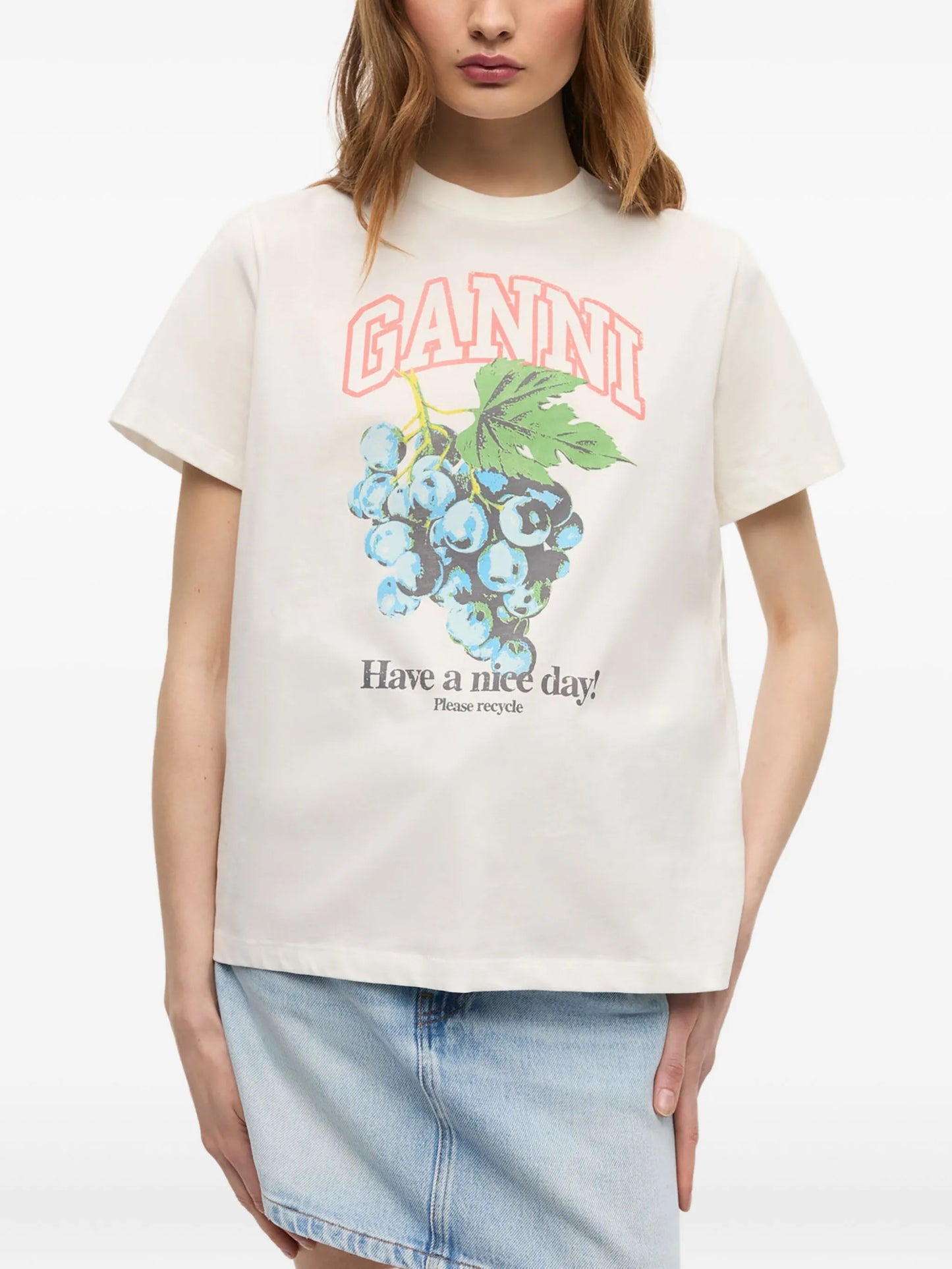 ivory grapes print T-shirt