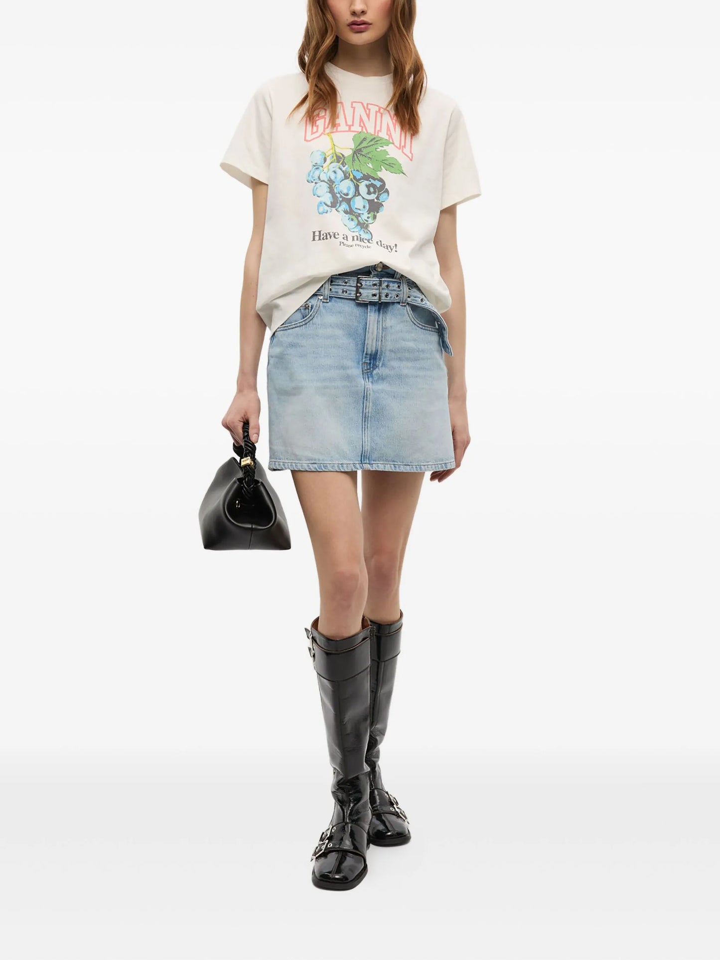 ivory grapes print T-shirt