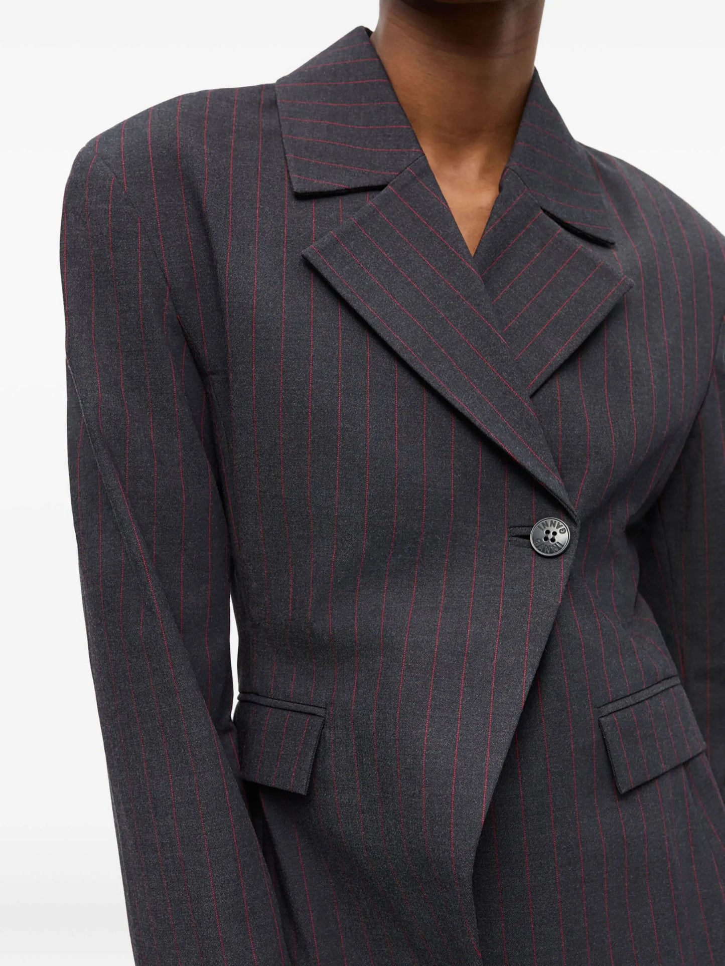 off-centre blazer