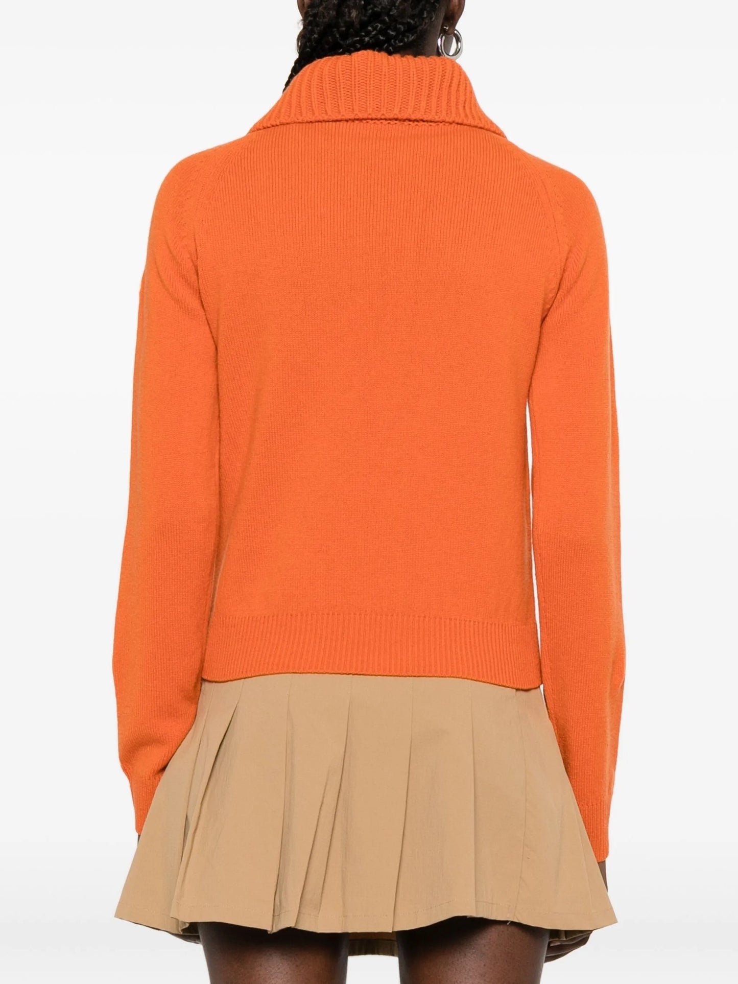 cable-knit turtleneck sweater