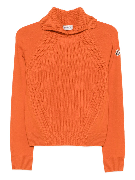 cable-knit turtleneck sweater