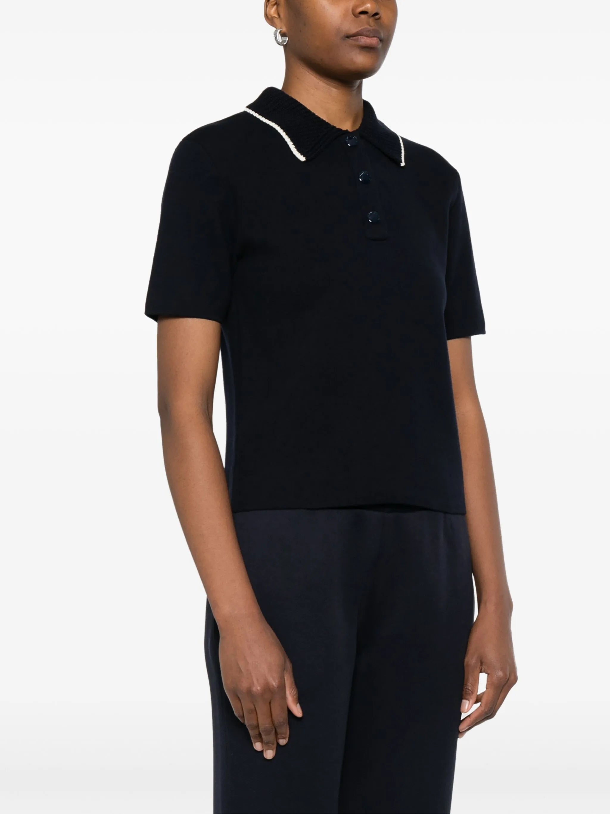 knitted polo shirt