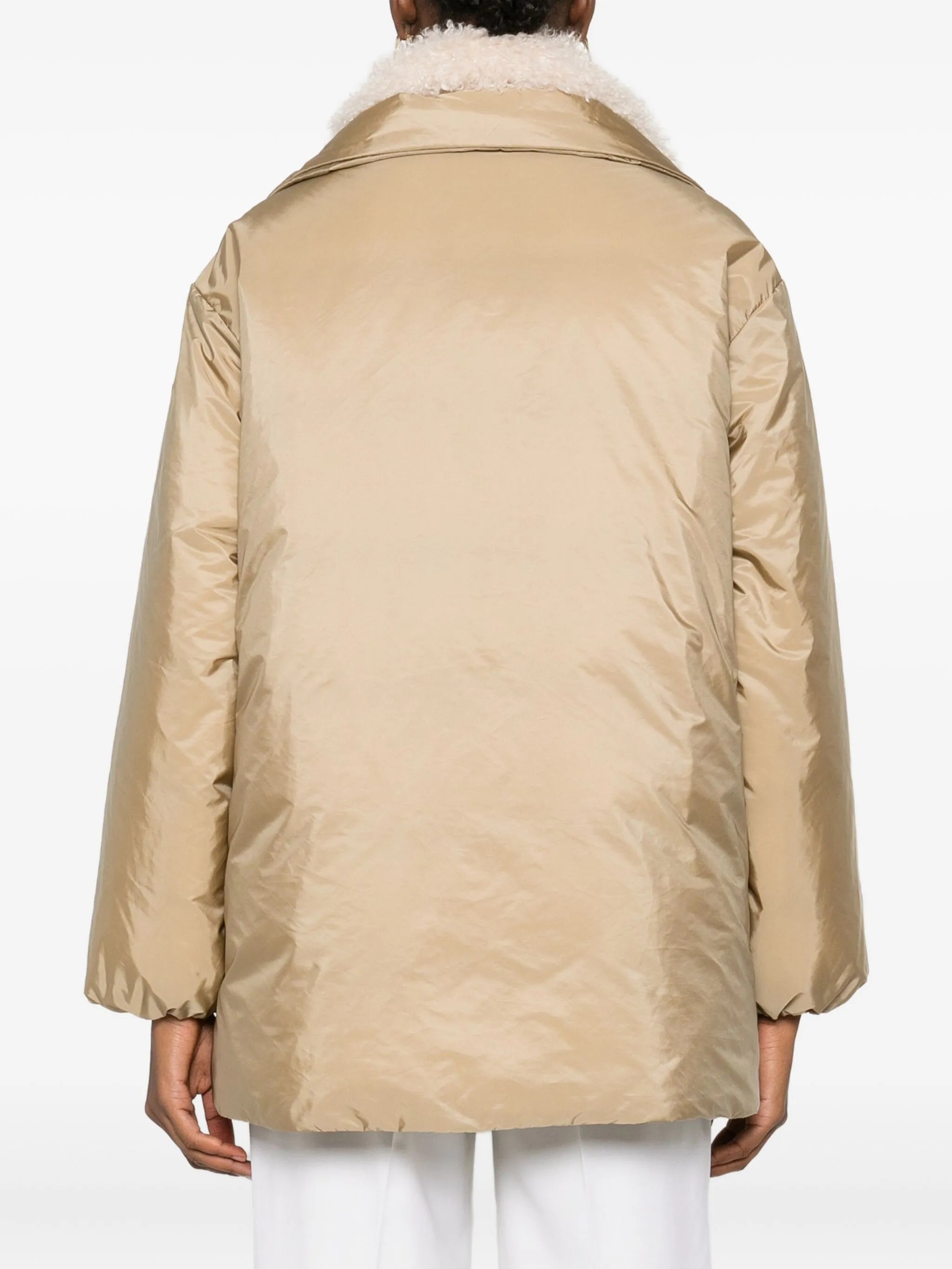 Voue sherpa-collar quilted jacket