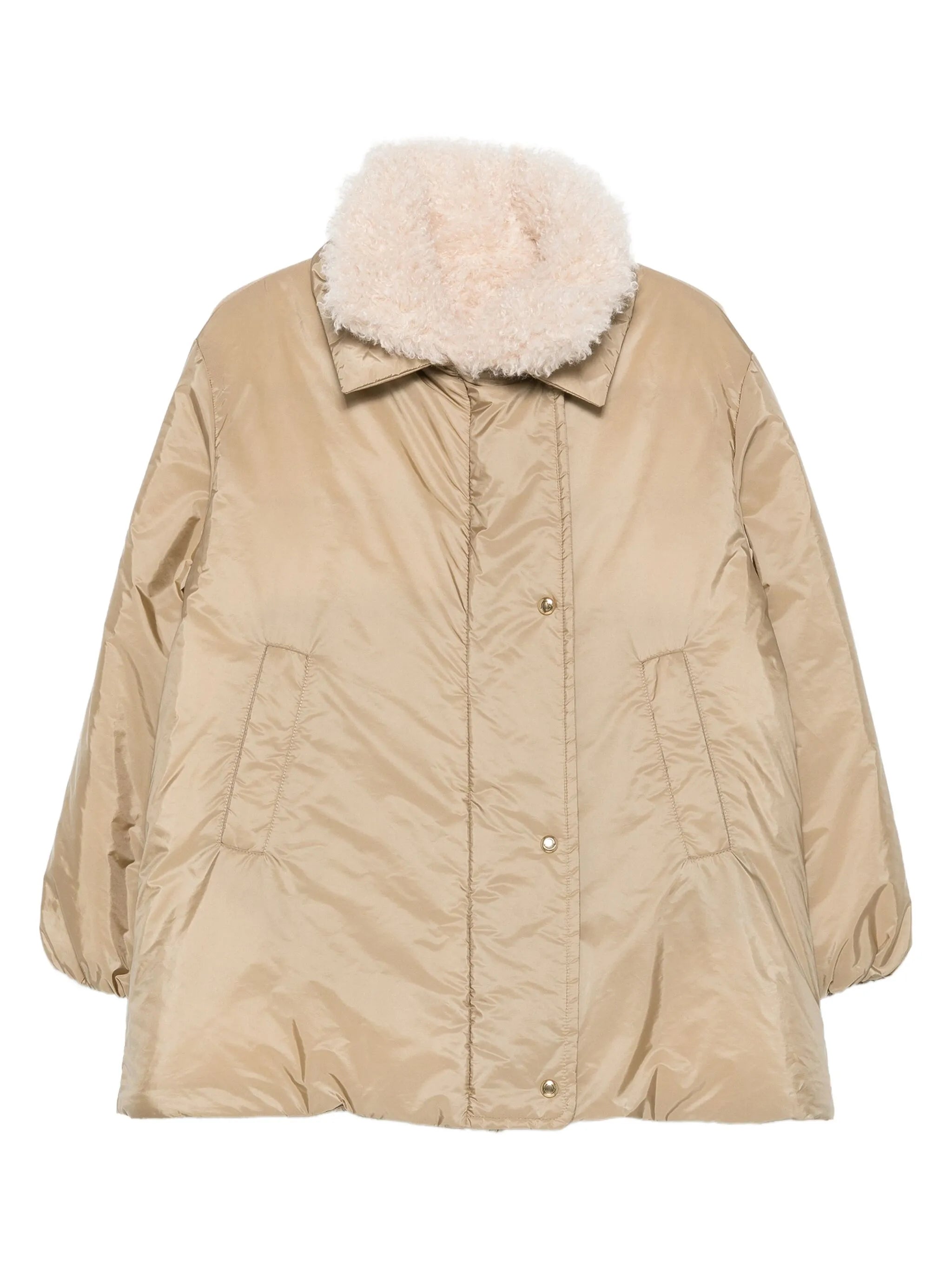 Voue sherpa-collar quilted jacket
