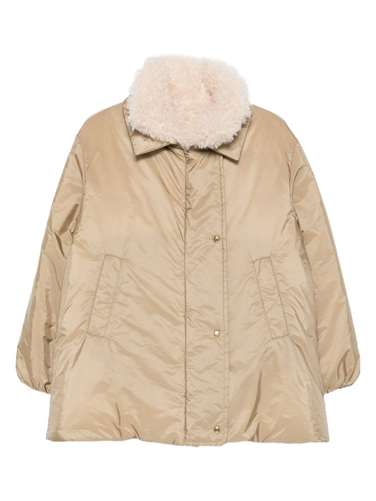 Voue sherpa-collar quilted jacket
