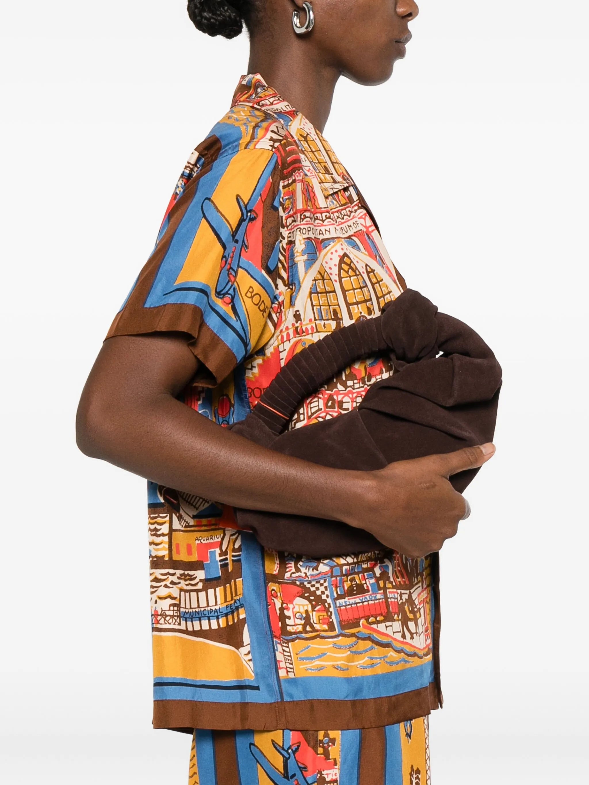 knotted suede bucket bag