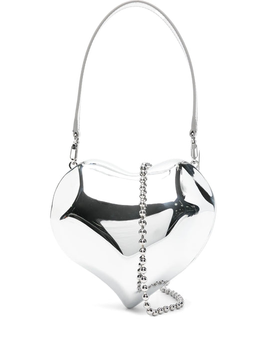 heart-shaped molded clutch bag