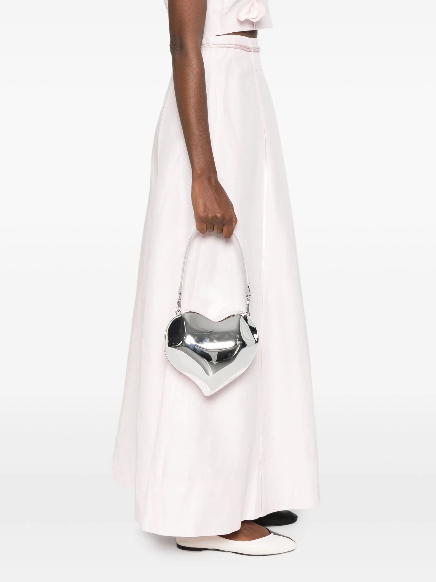 heart-shaped molded clutch bag