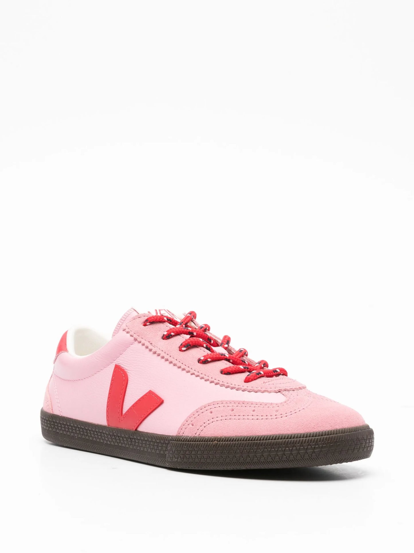 Volley Guimauve Pekin Eagle V-logo suede-panel sneakers