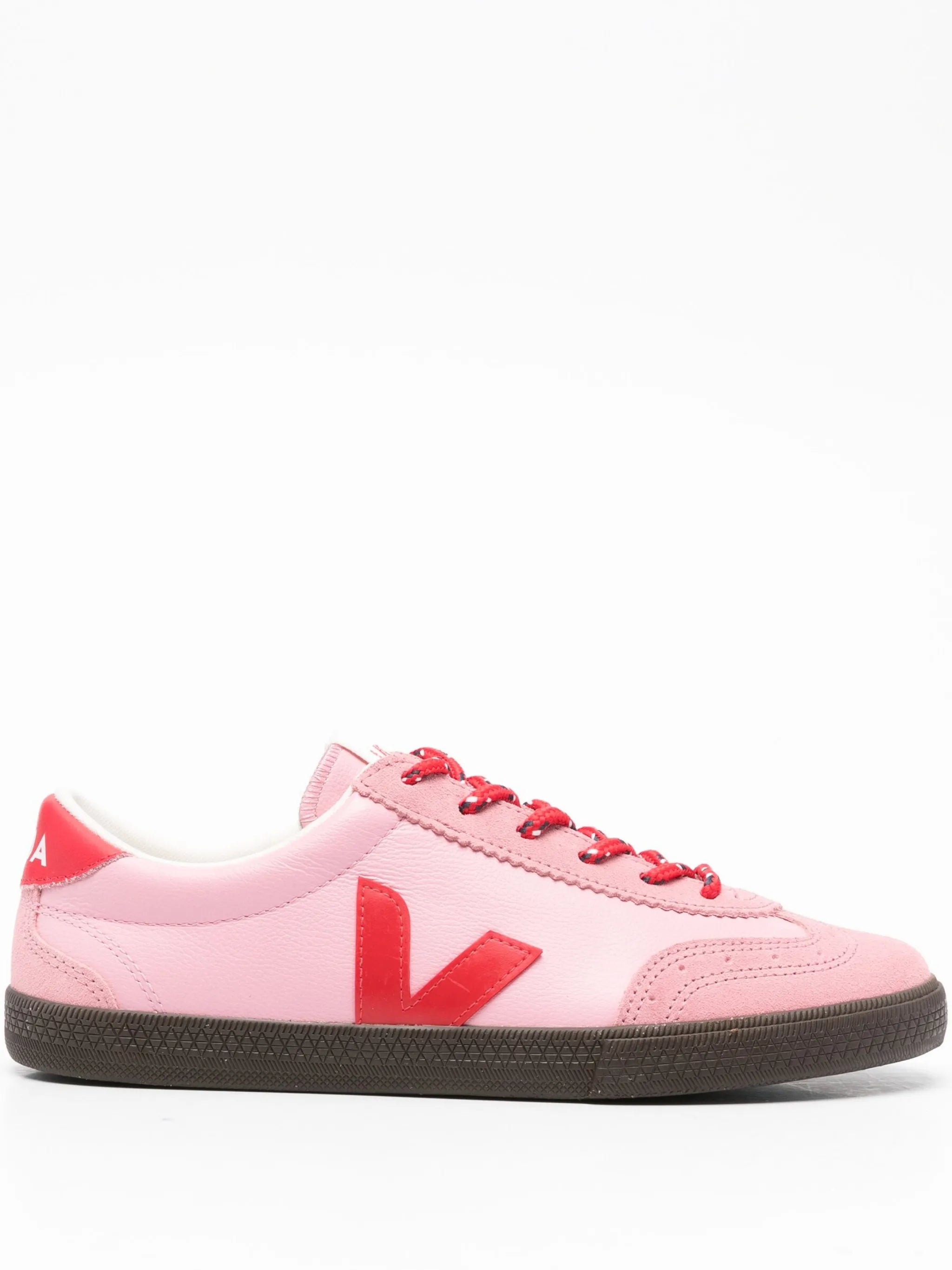 Volley Guimauve Pekin Eagle V-logo suede-panel sneakers