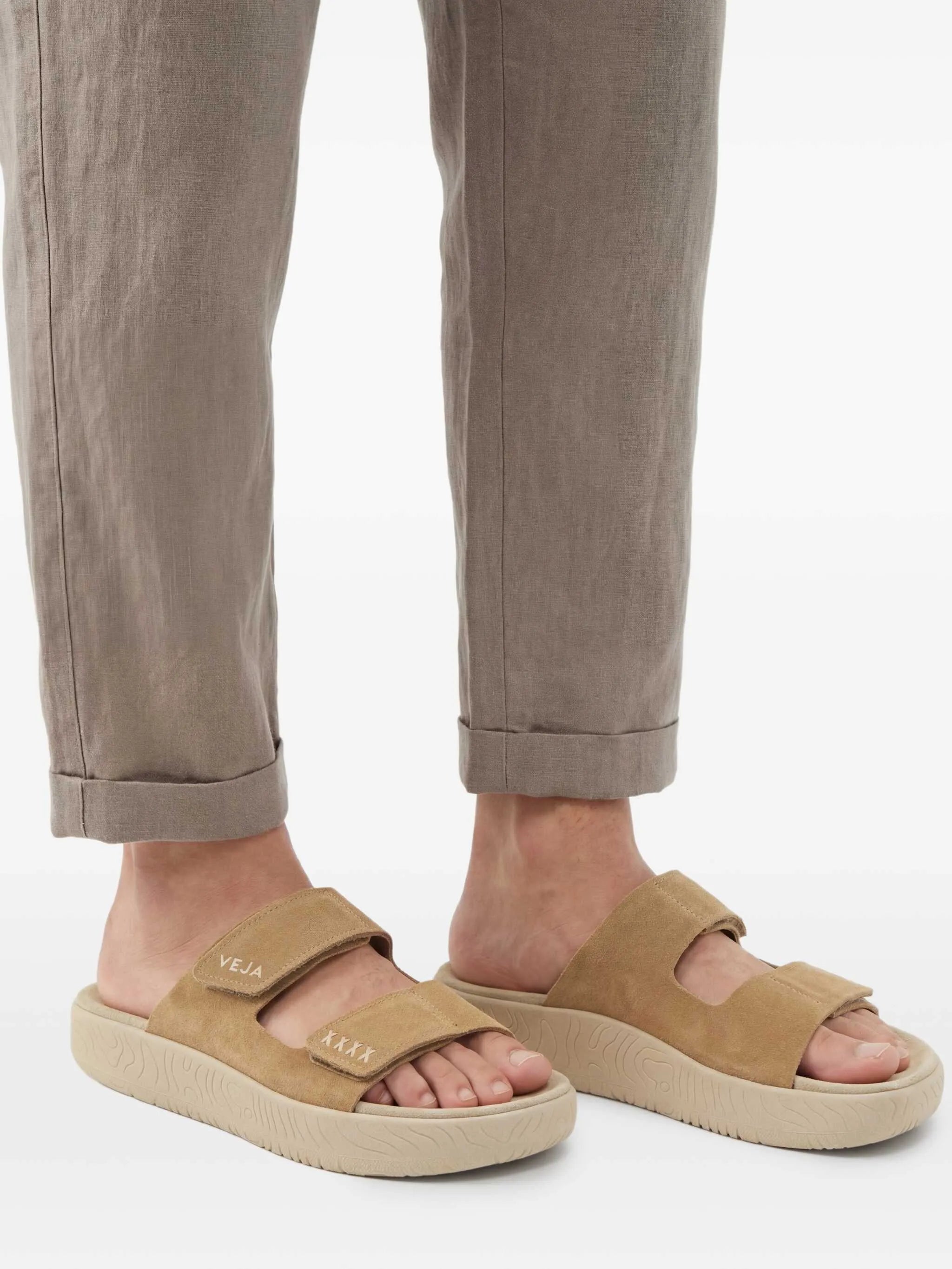 Etna double-strap suede sandals