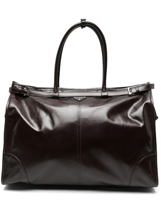 Lux leather tote bag