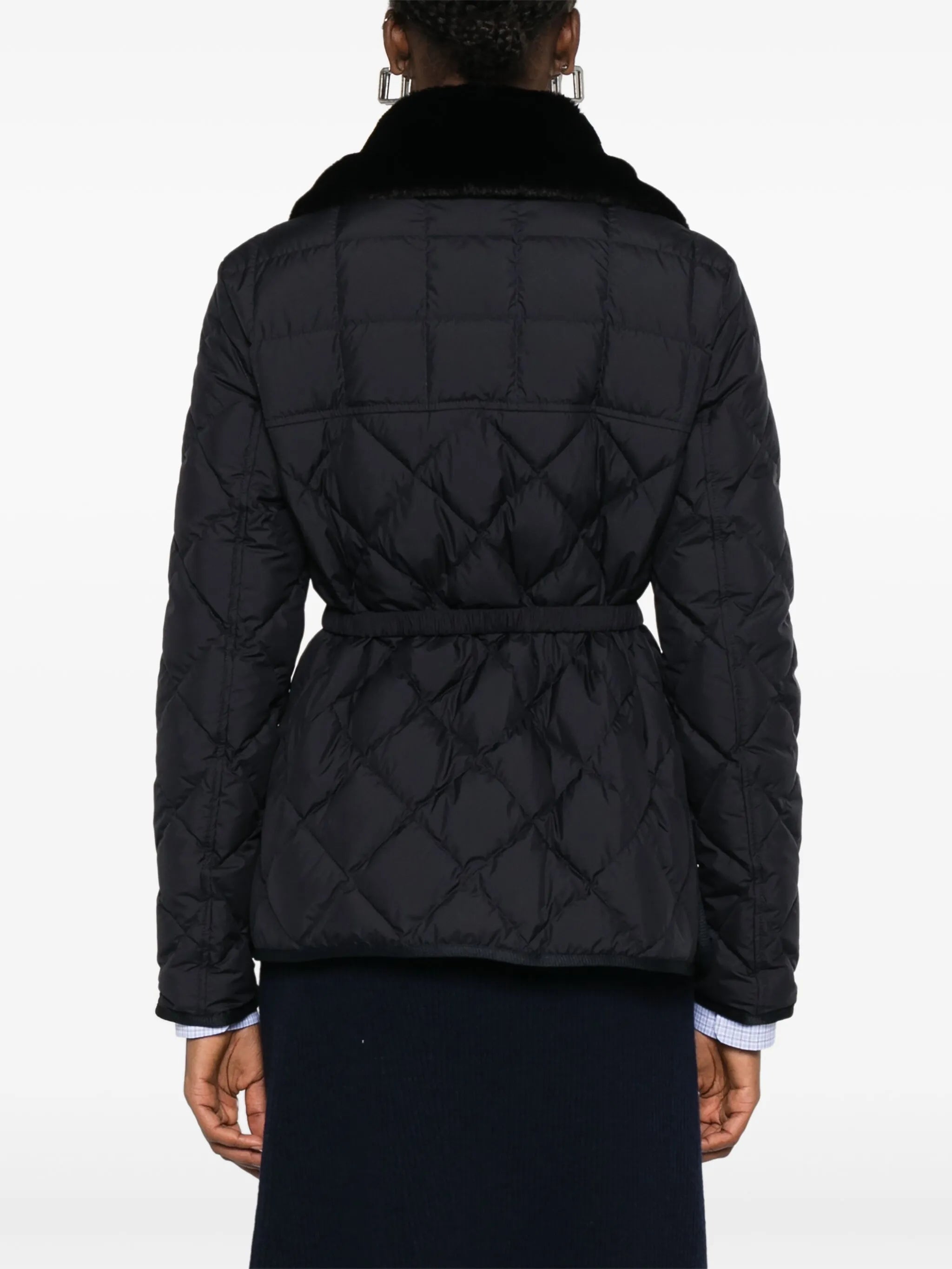 quilted belted jacket