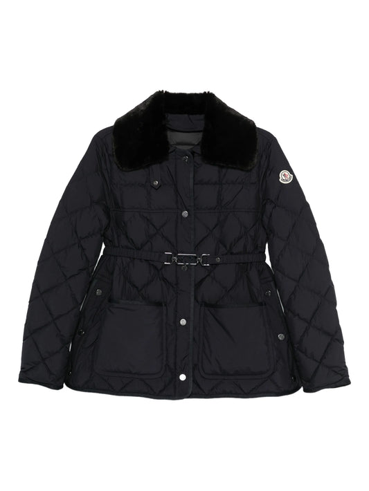 quilted belted jacket