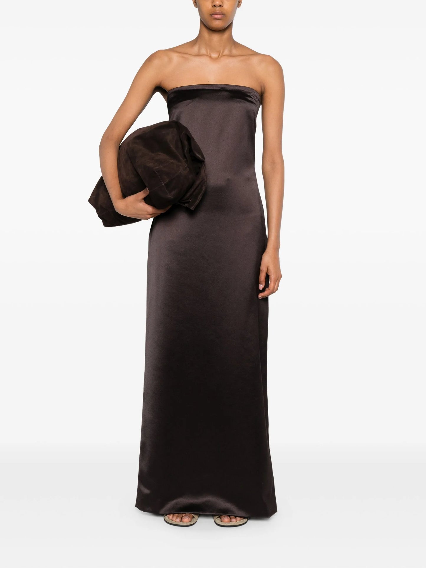 strapless maxi dress