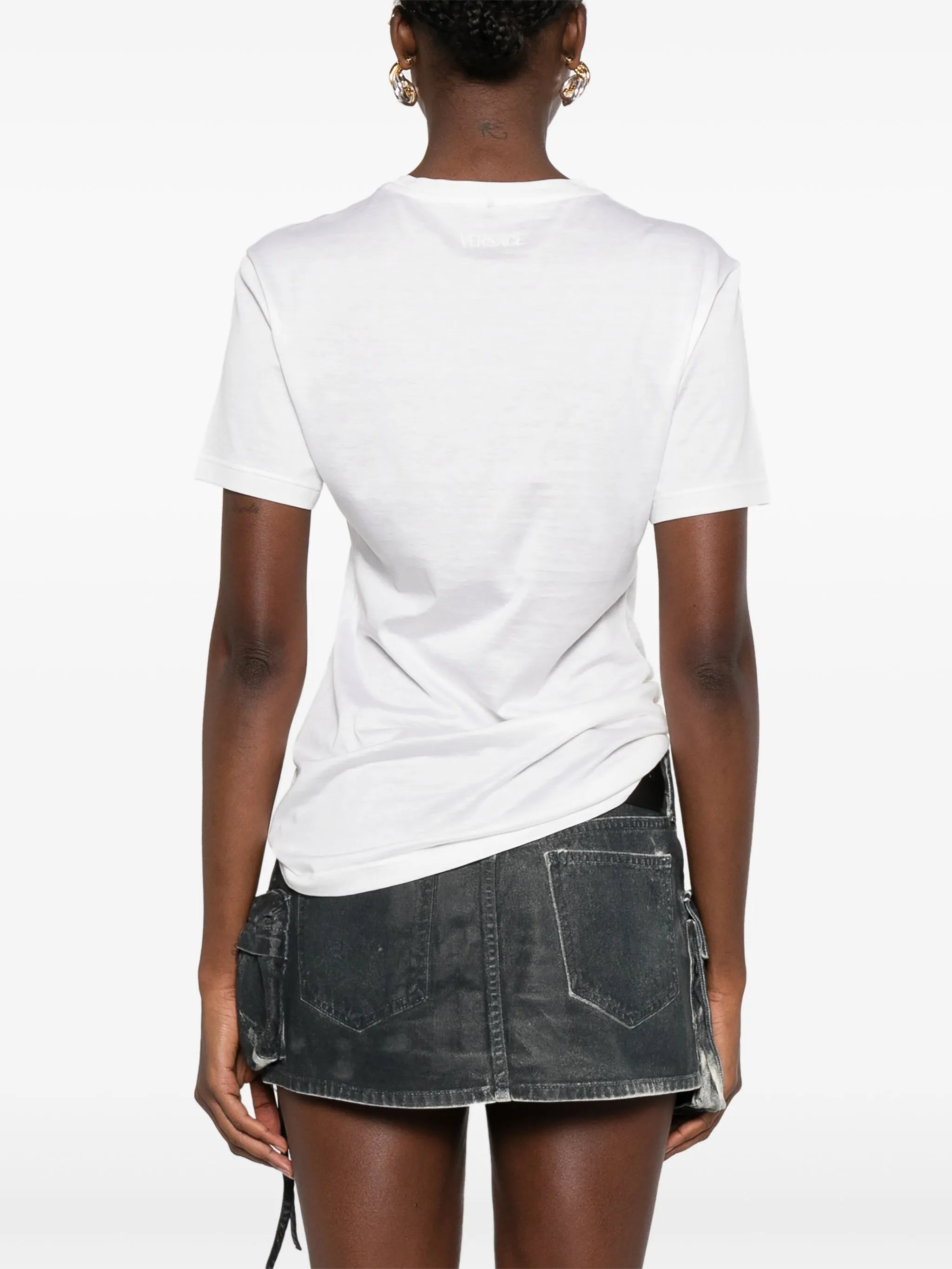 pin-drape T-shirt