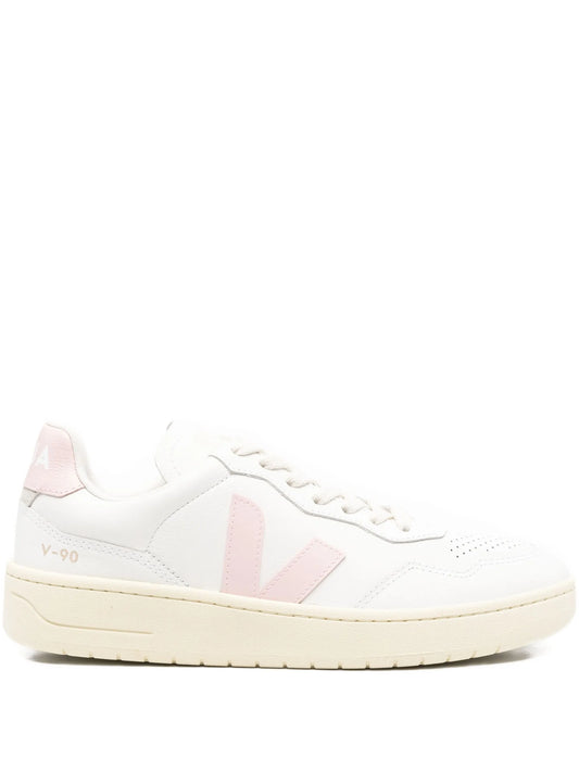 V-90 leather white petale sneakers