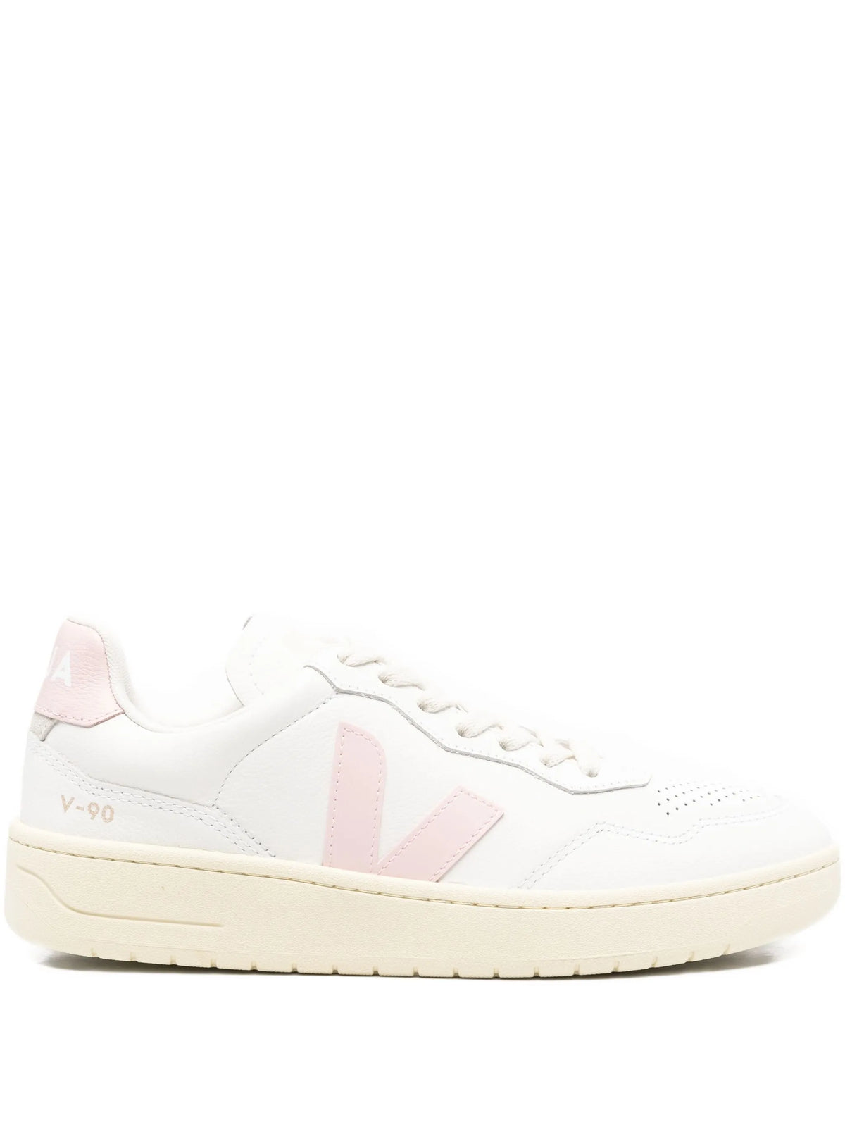 V-90 leather white petale sneakers