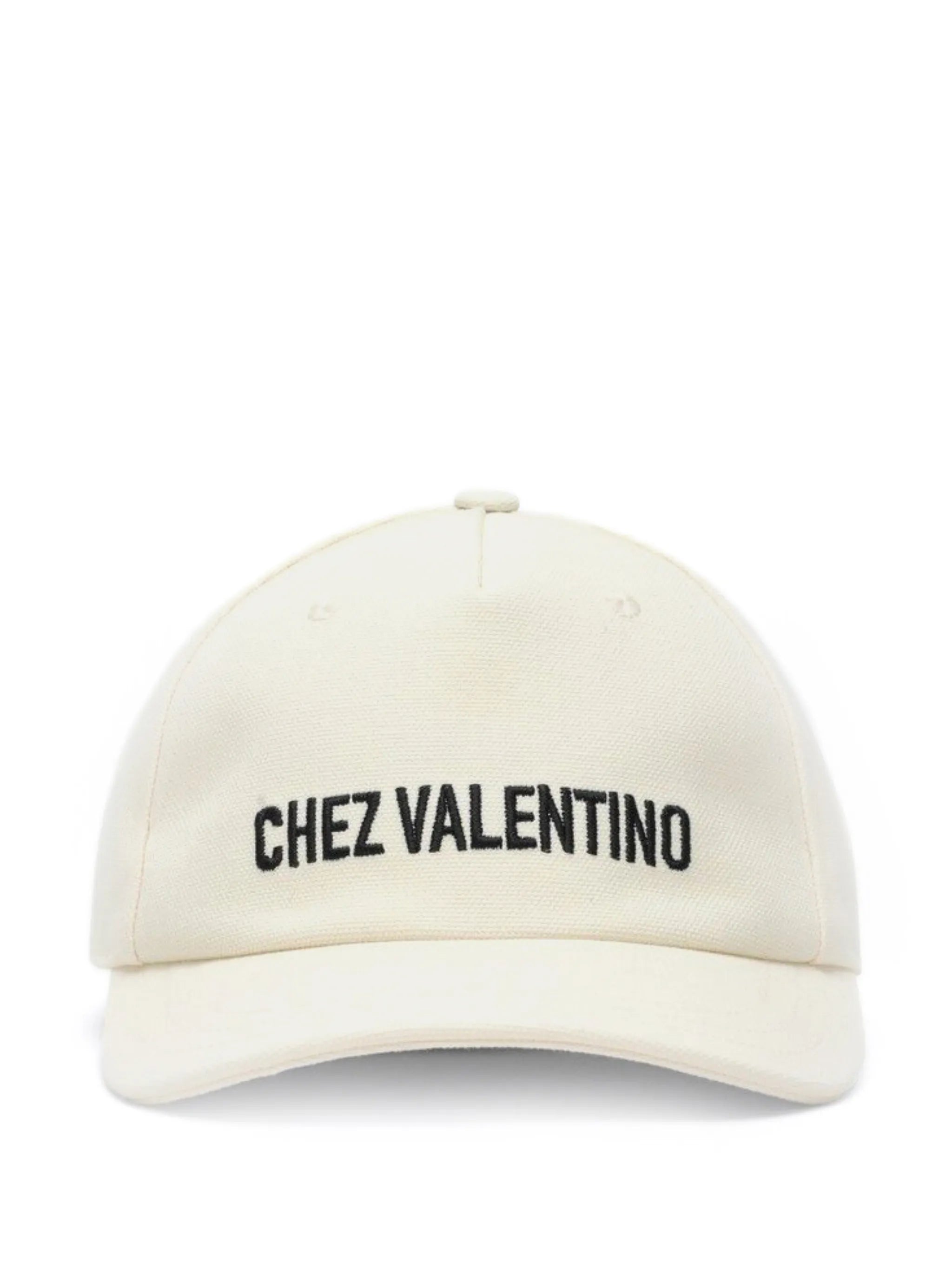 Chez Valentino Cotton Baseball Cap With Embroidery